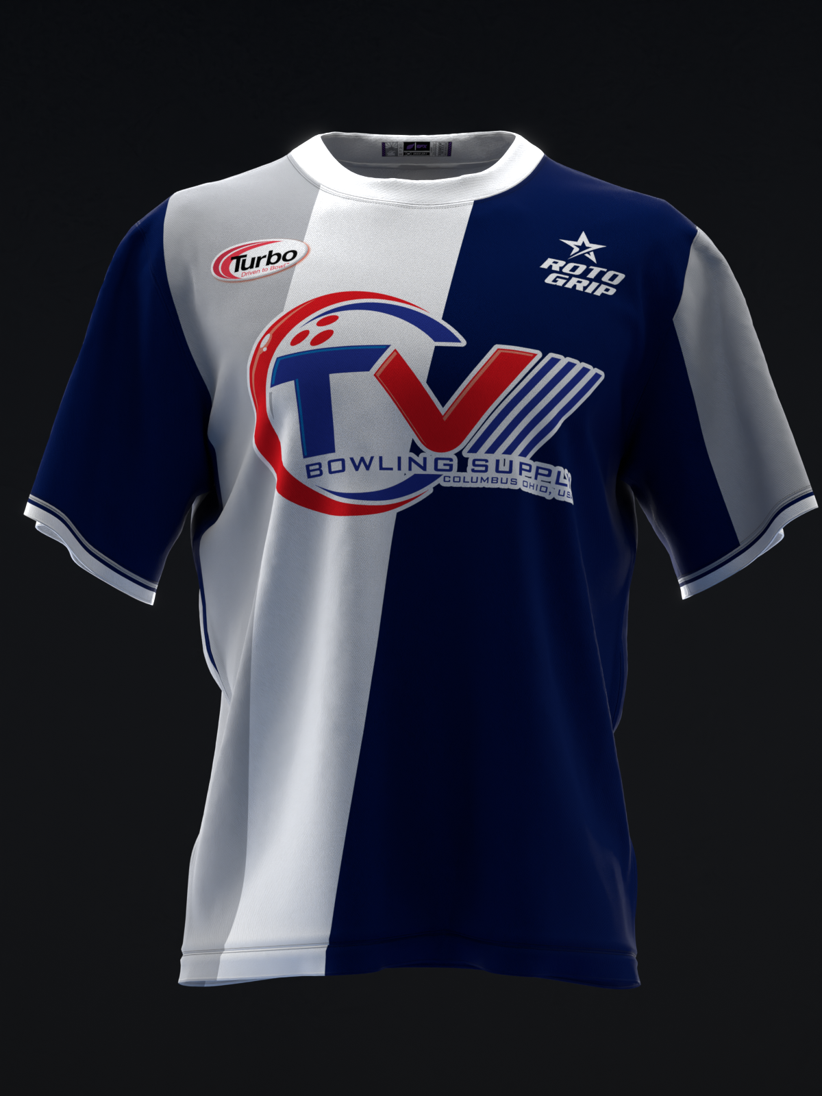 MICHAEL TANG 2024 - RETRO STRIPES NAVY GRAY WHITE - BOWLING JERSEY