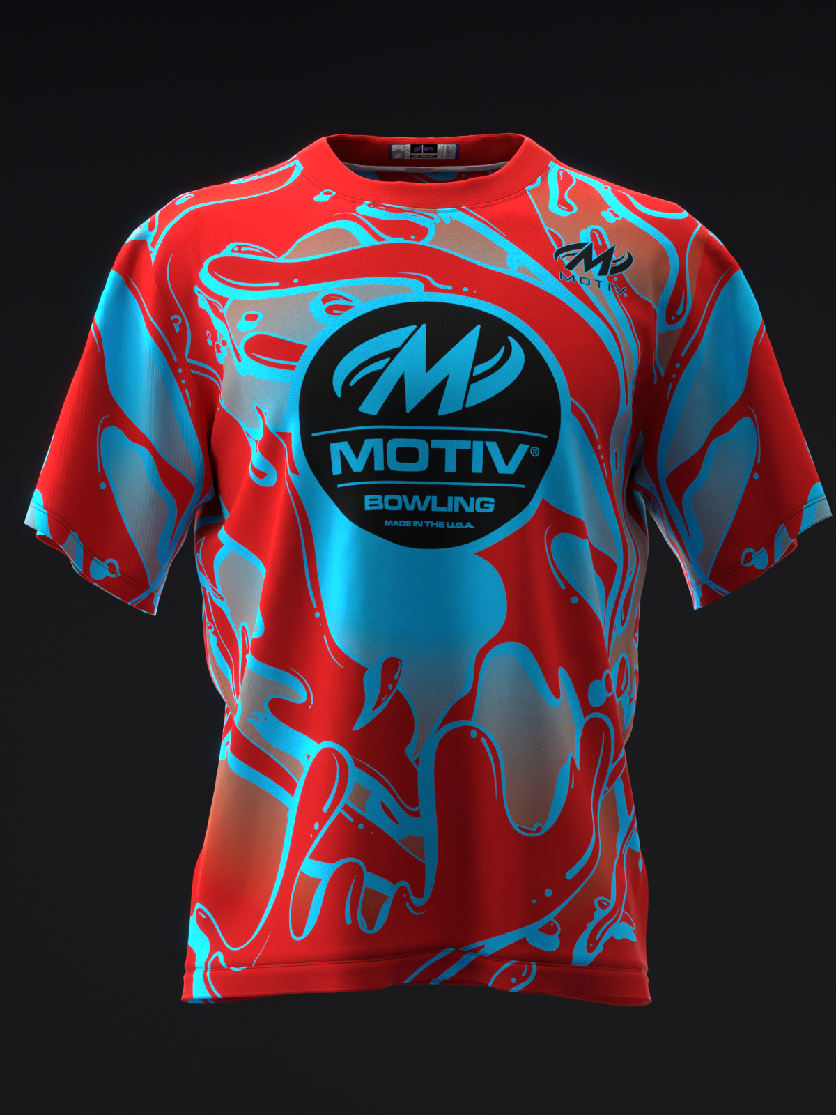 MOTIV - MAX THRILL RED BLUE SOLID - BOWLING JERSEY