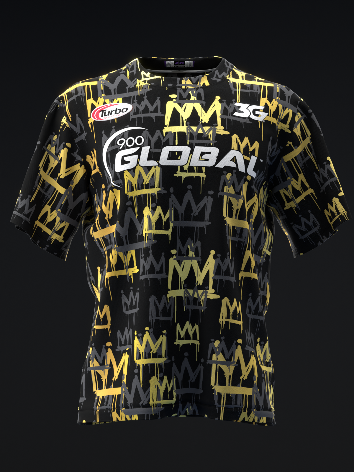 CHRIS MCMILLAN 2024 - GOLD KING REMIX BLACK - BOWLING JERSEY