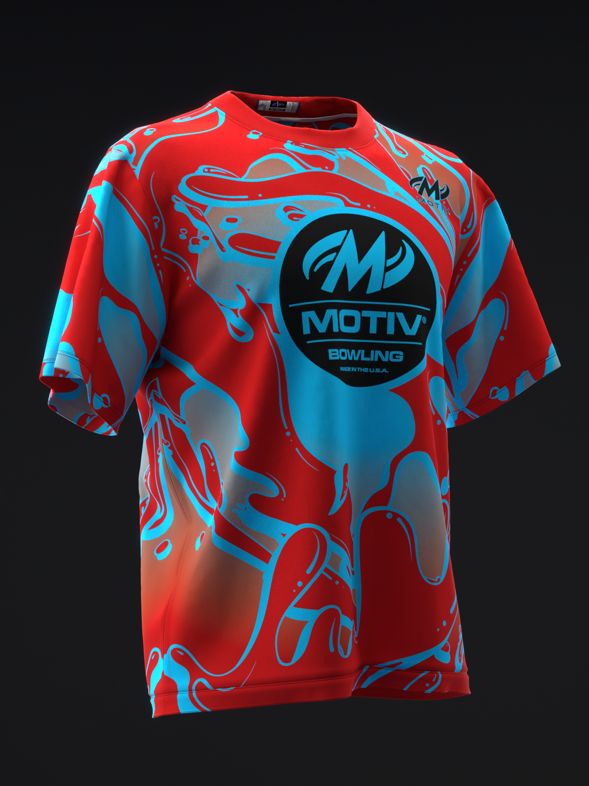 MOTIV - MAX THRILL RED BLUE SOLID - BOWLING JERSEY