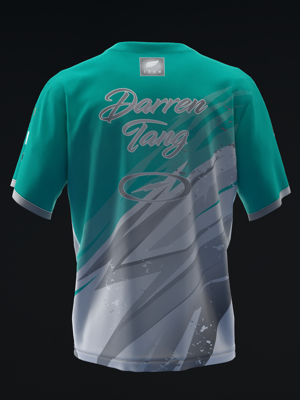 DARREN TANG 2024 - LIGHTNING TEAL SILVER - BOWLING JERSEY