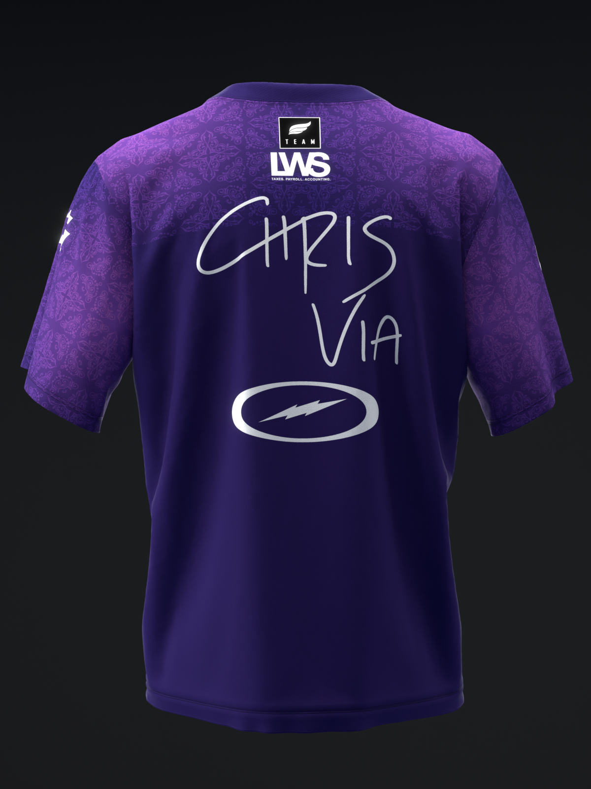 CHRIS VIA 2024 - DAMASK PURPLE - BOWLING JERSEY