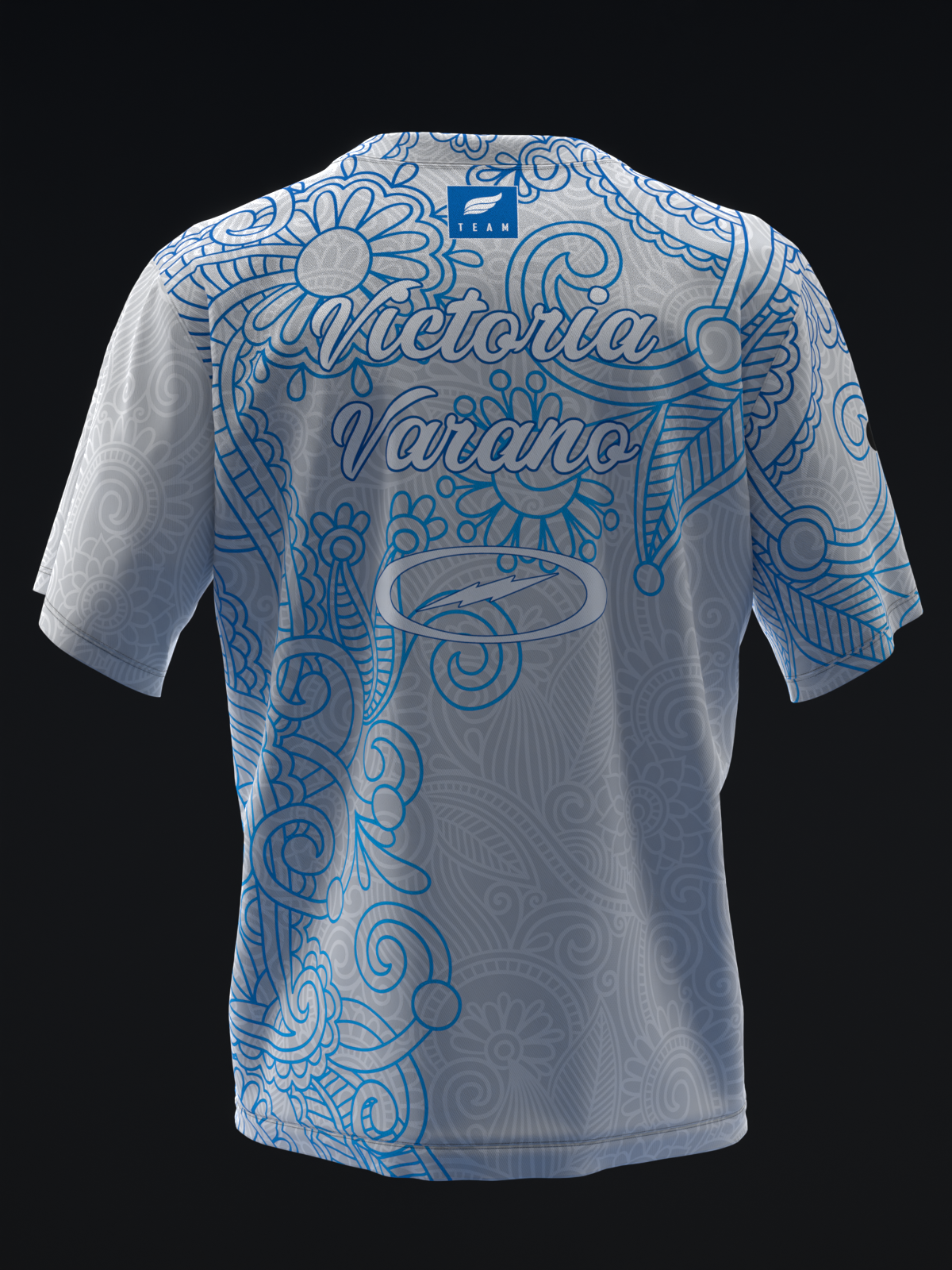 Victoria Varano 2024 - Paisley Gray Blue - Bowling Jersey