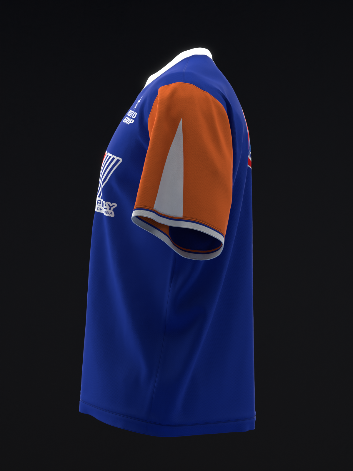 MICHAEL TANG 2024 - RETRO STRIPES ROYAL ORANGE WHITE - BOWLING JERSEY