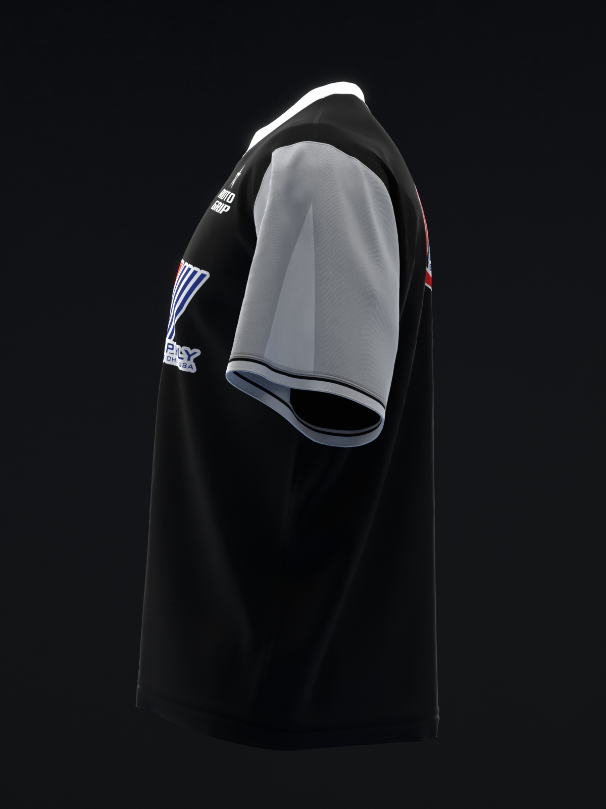 MICHAEL TANG 2024 - RETRO STRIPES BLACK GRAY WHITE - BOWLING JERSEY