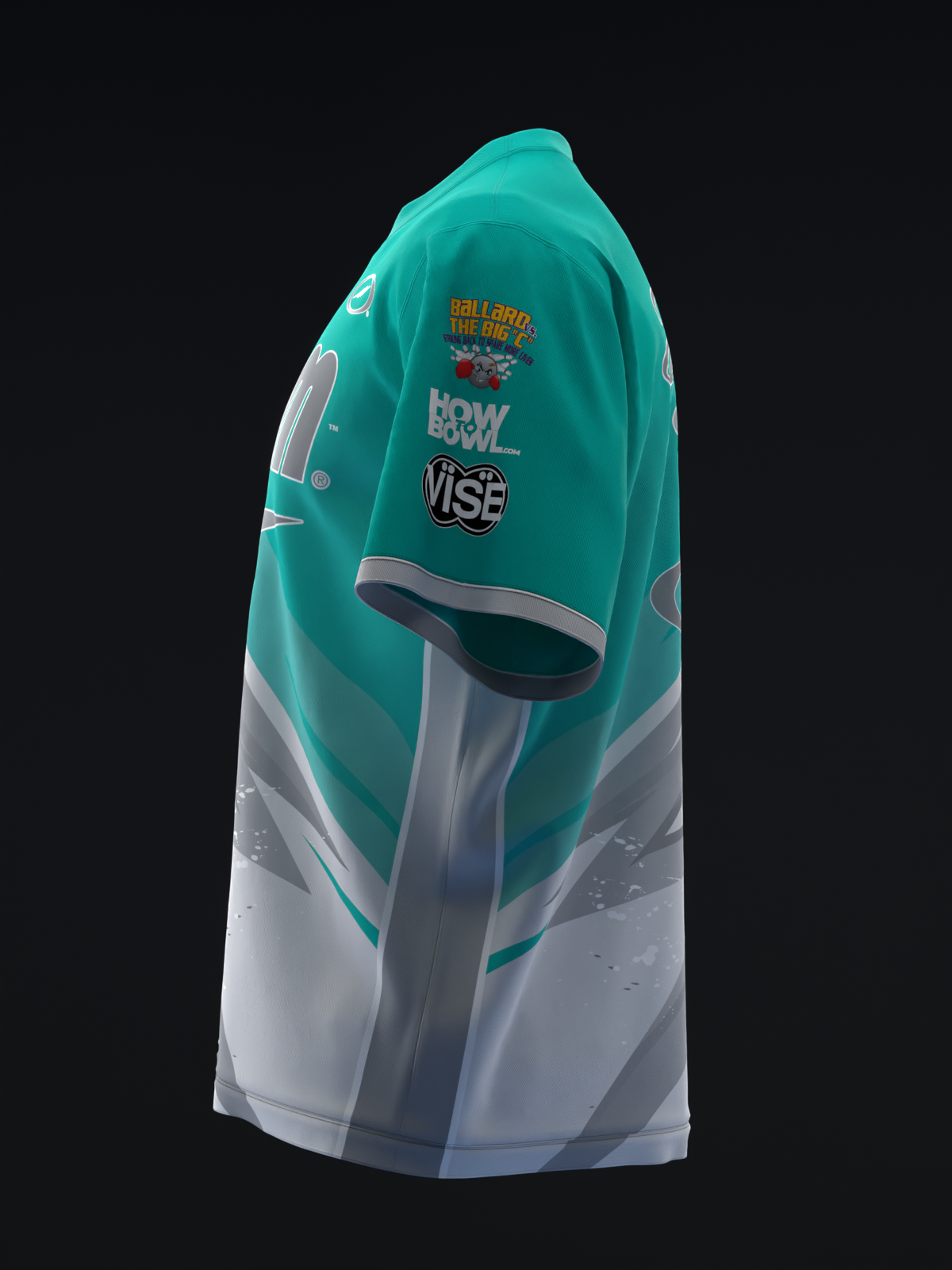 Darren Tang 2024 - Lightning Teal Silver - Bowling Jersey