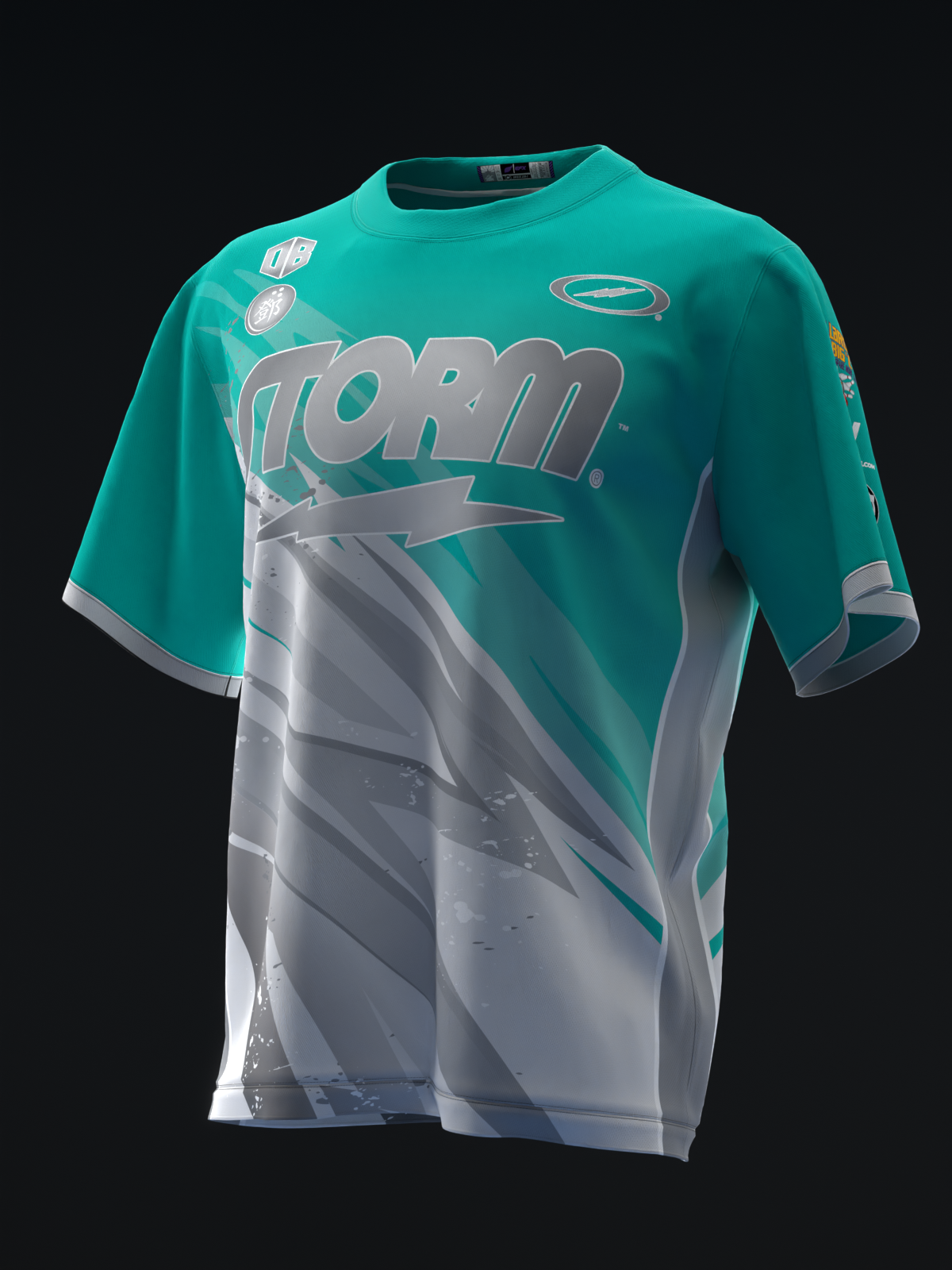 DARREN TANG 2024 - LIGHTNING TEAL SILVER - BOWLING JERSEY