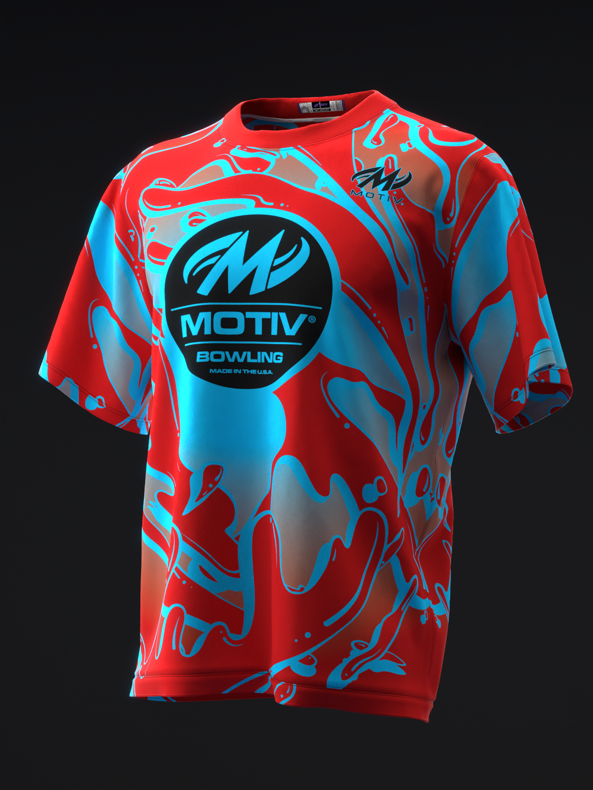 MOTIV - MAX THRILL RED BLUE SOLID - BOWLING JERSEY