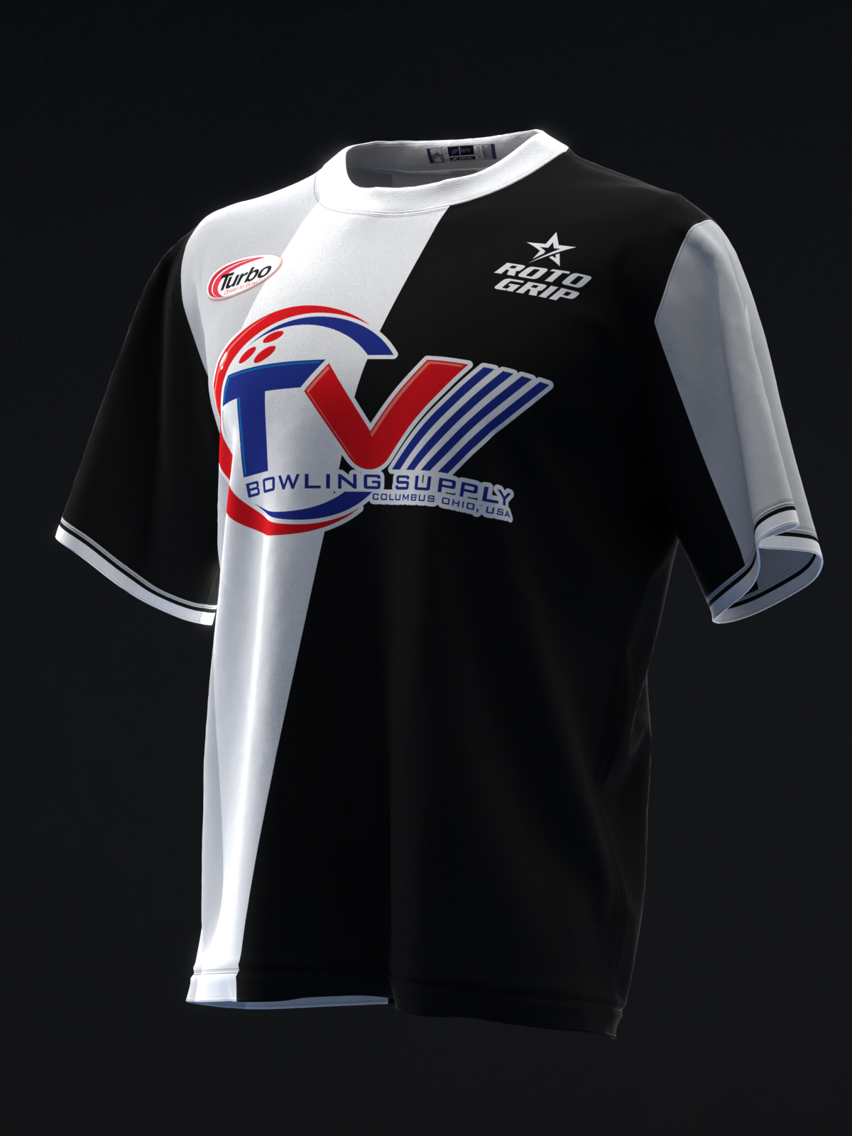 MICHAEL TANG 2024 - RETRO STRIPES BLACK GRAY WHITE - BOWLING JERSEY