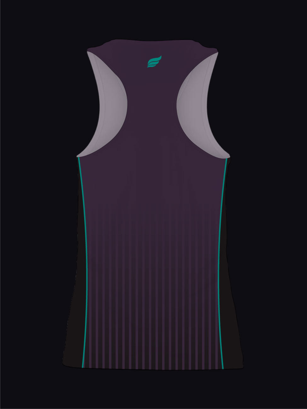 TUCSON COYOTES - STRIPES - PURPLE BLACK TEAL - RACERBACK TANK TOP
