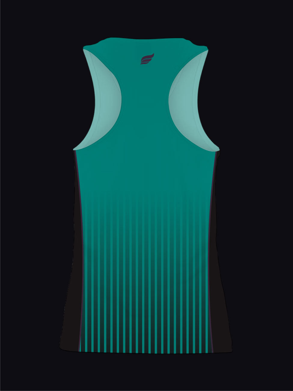 TUCSON COYOTES - STRIPES - TEAL BLACK PURPLE - RACERBACK TANK TOP