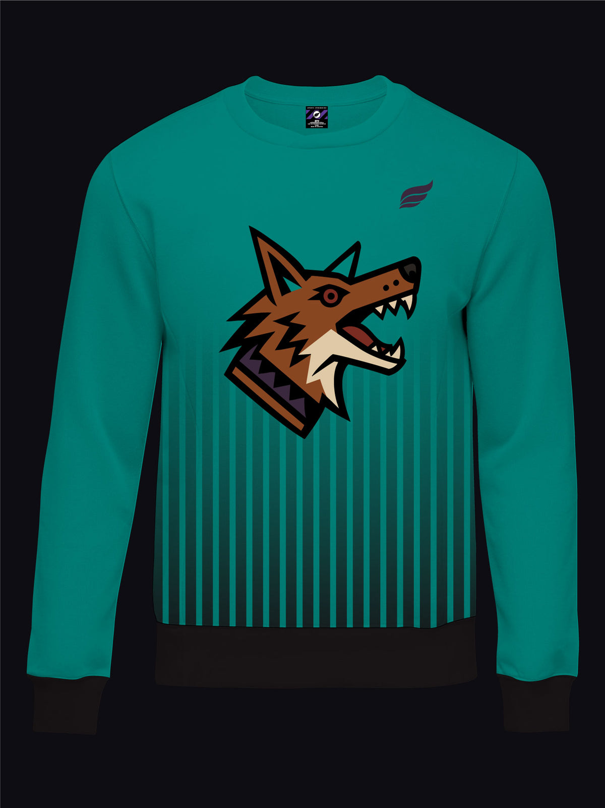 TUCSON COYOTES - STRIPES - TEAL BLACK PURPLE - SWEATER