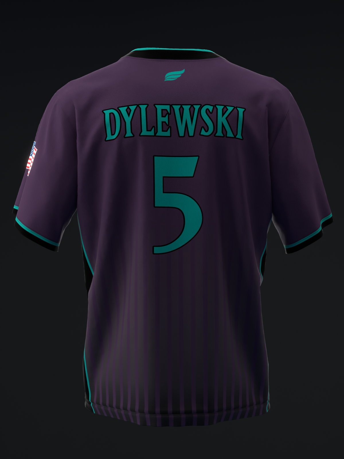 TUCSON COYOTES - STRIPES - PURPLE BLACK TEAL - SOFTBALL JERSEY