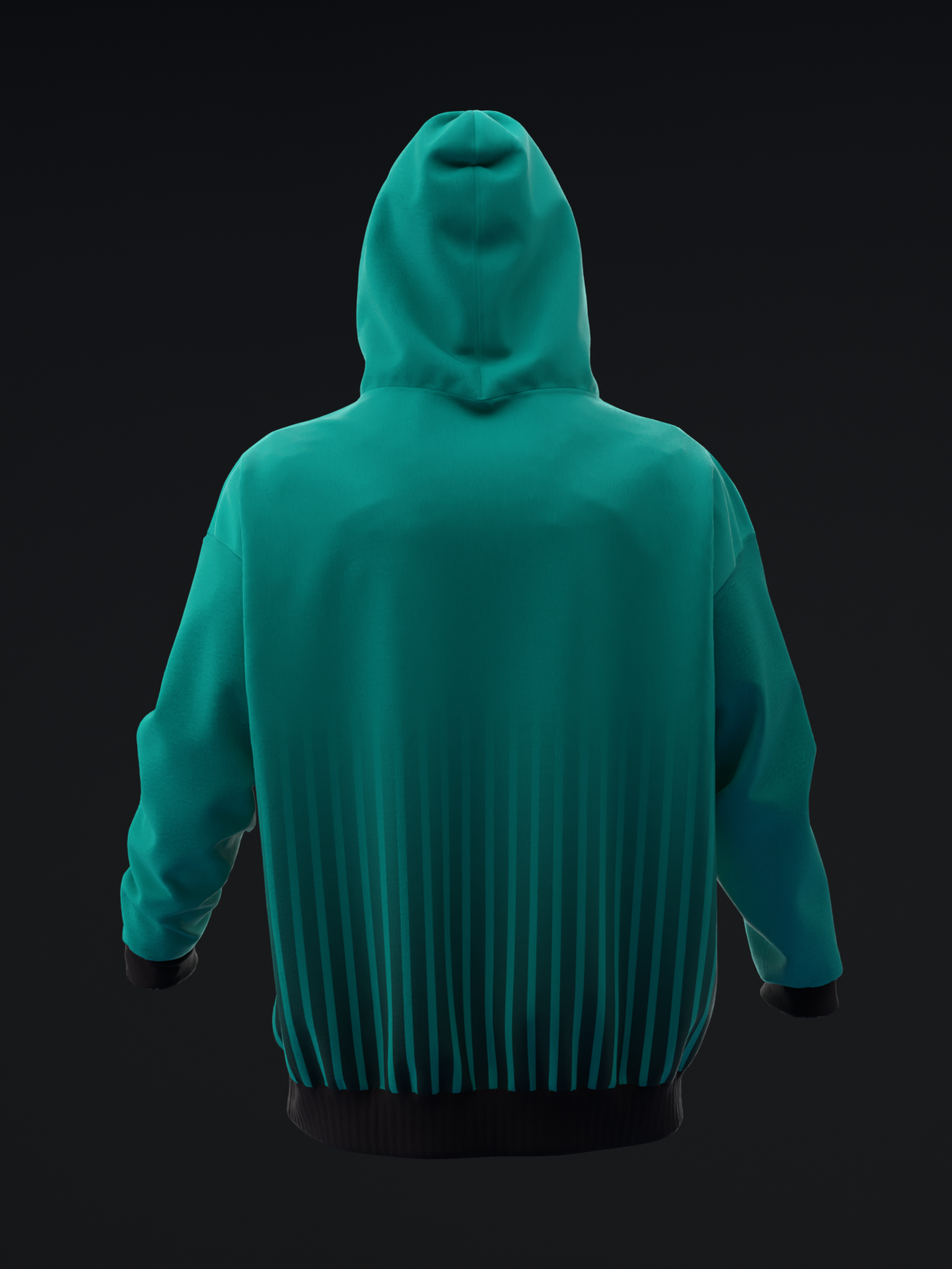 TUCSON COYOTES - STRIPES - TEAL BLACK PURPLE HOODIE