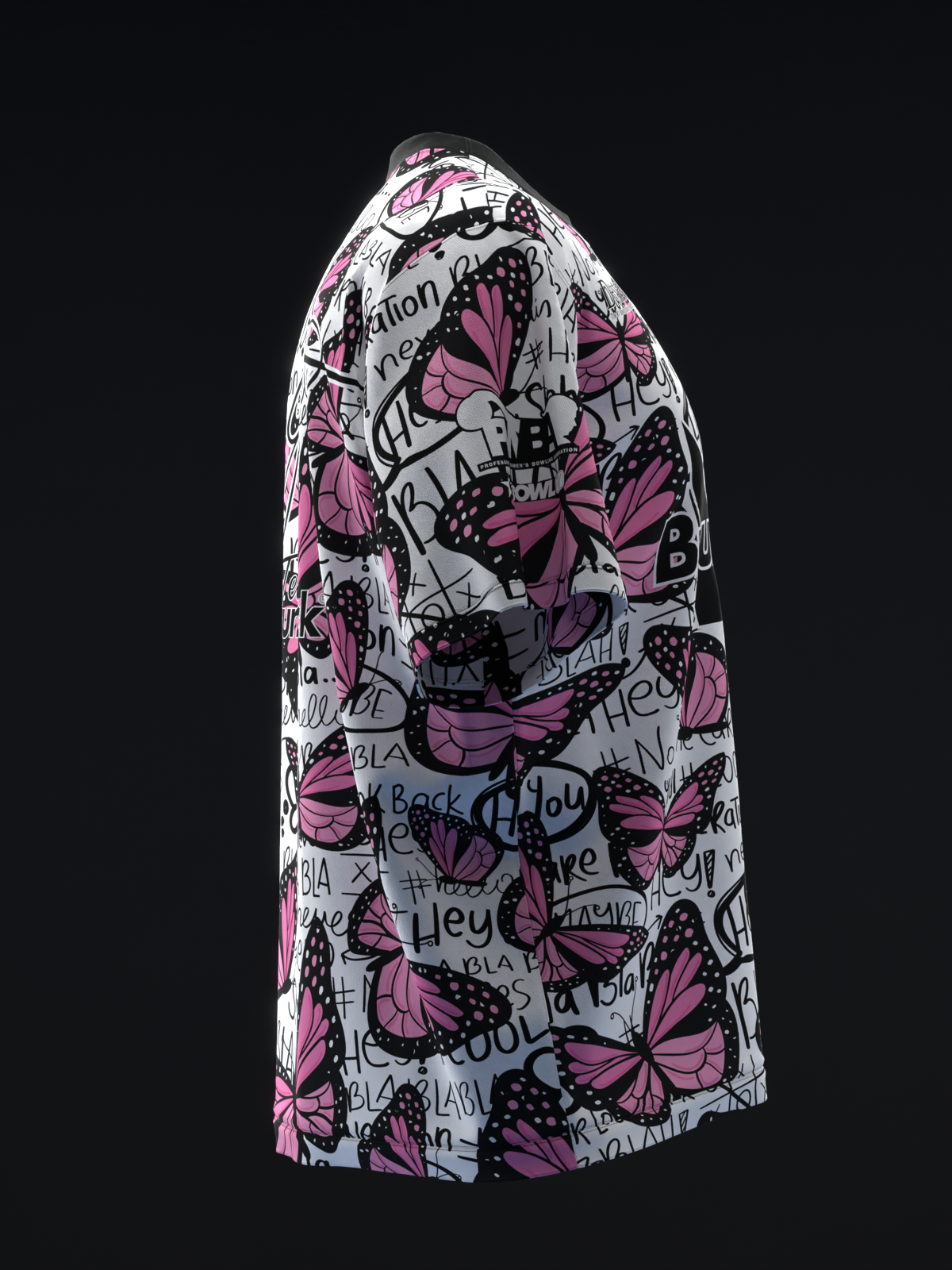 ASHLY GALANTE 2025 - PINK BUTTERFLIES - BOWLING JERSEY