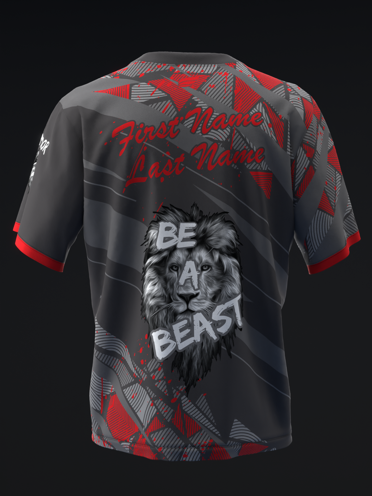 BEAST OF THE EAST - GLATTER - GRAY RED - BOWLING JERSEY