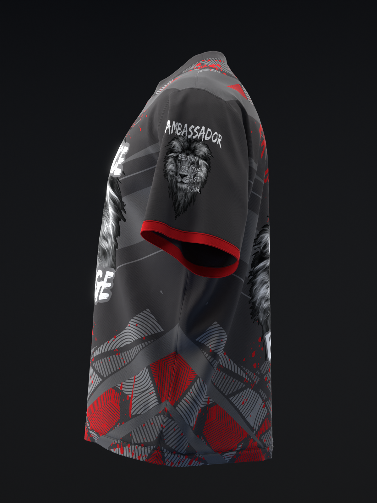 BEAST OF THE EAST - GLATTER - GRAY RED - BOWLING JERSEY