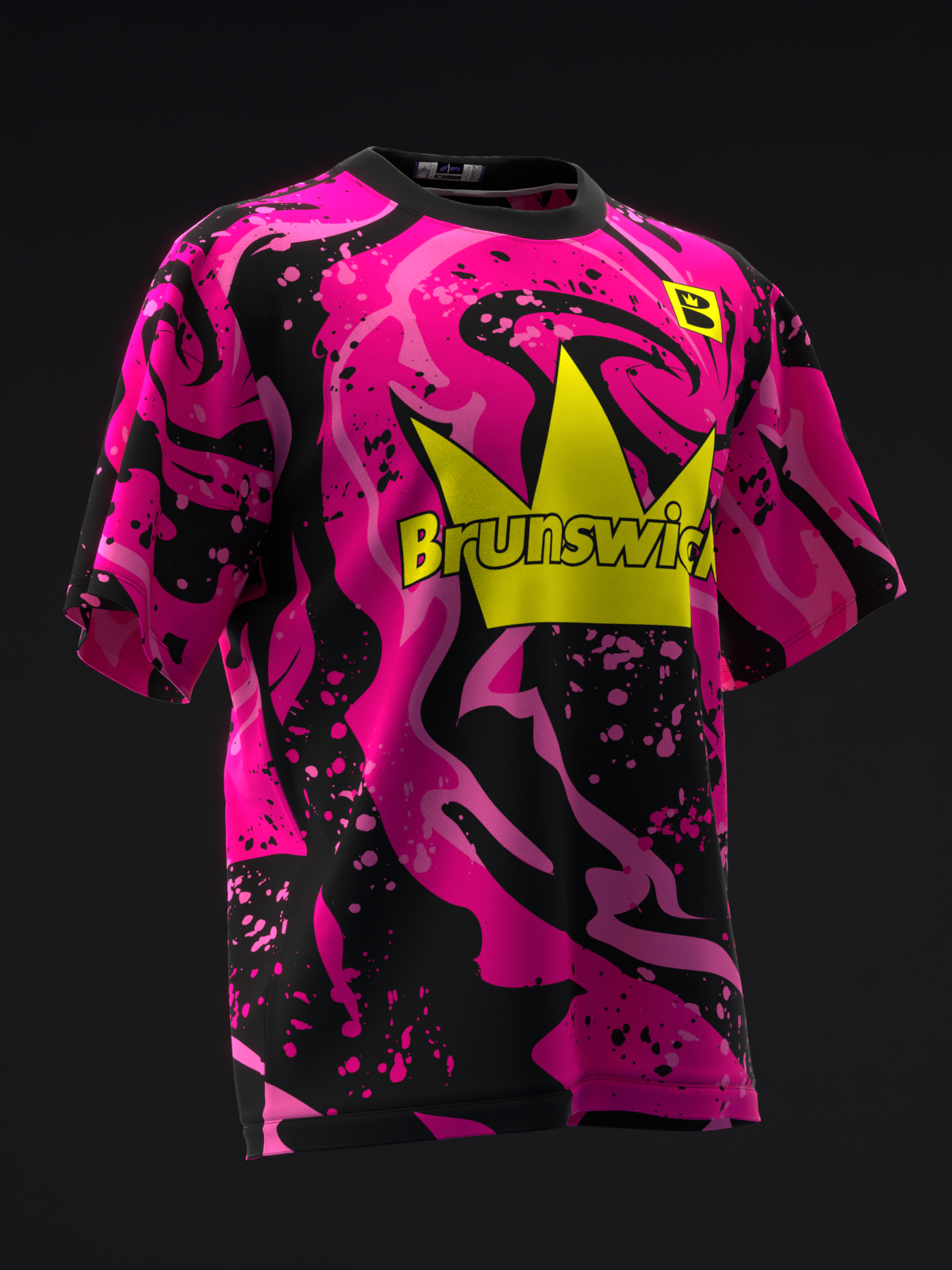BRUNSWICK - TWIST PINK BLACK - BOWLING JERSEY