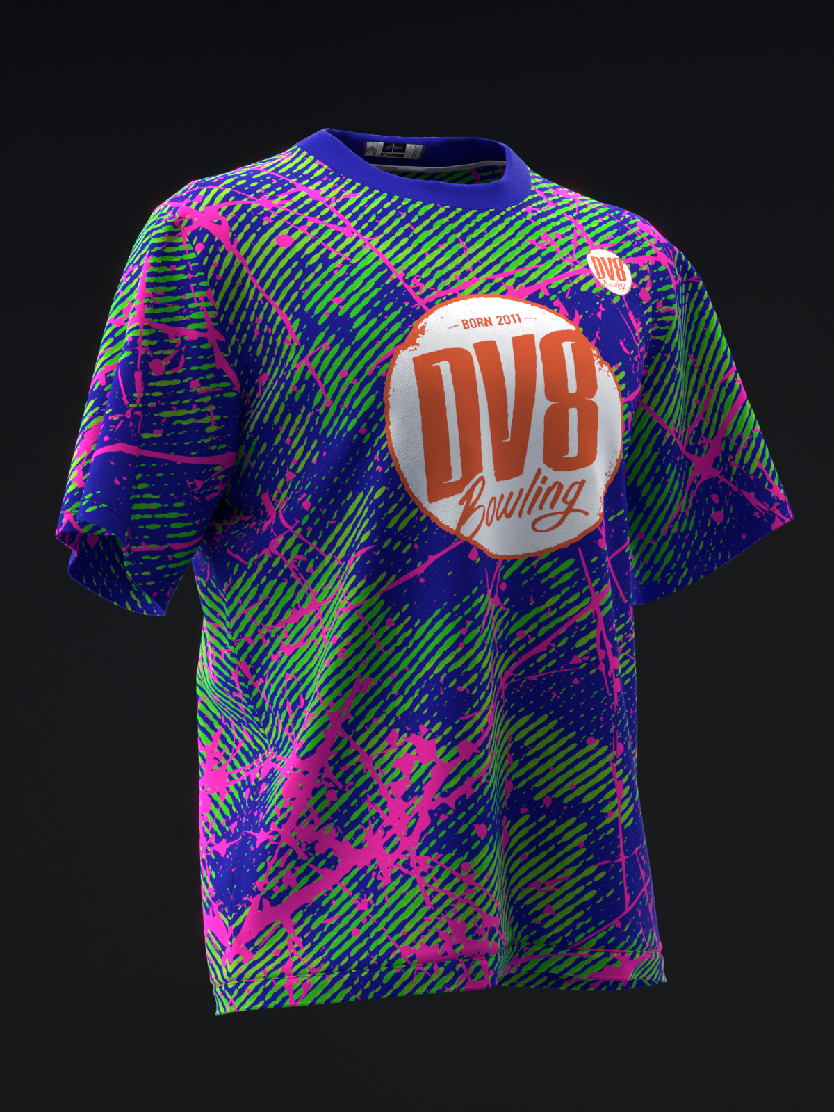DV8 - HECKLER HYBRID NEON - BOWLING JERSEY