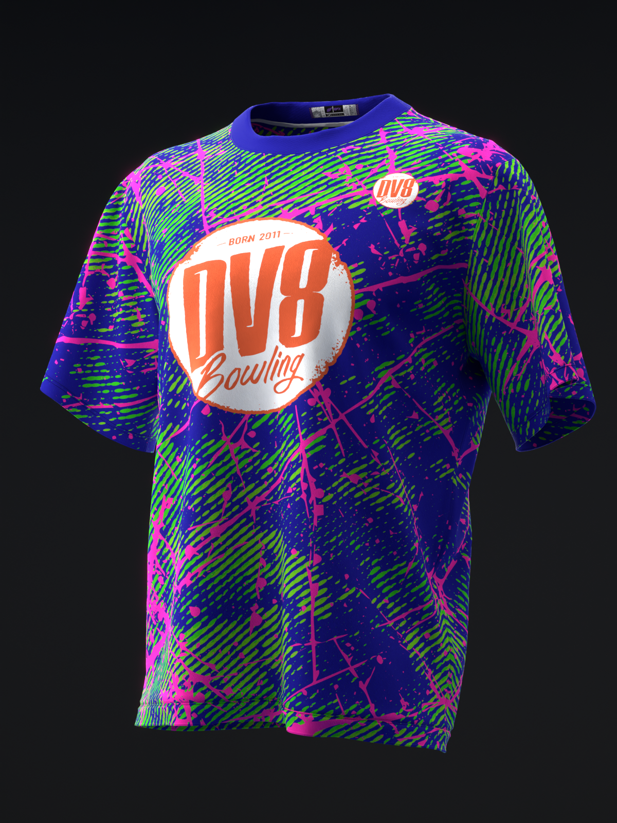 DV8 - HECKLER HYBRID NEON - BOWLING JERSEY