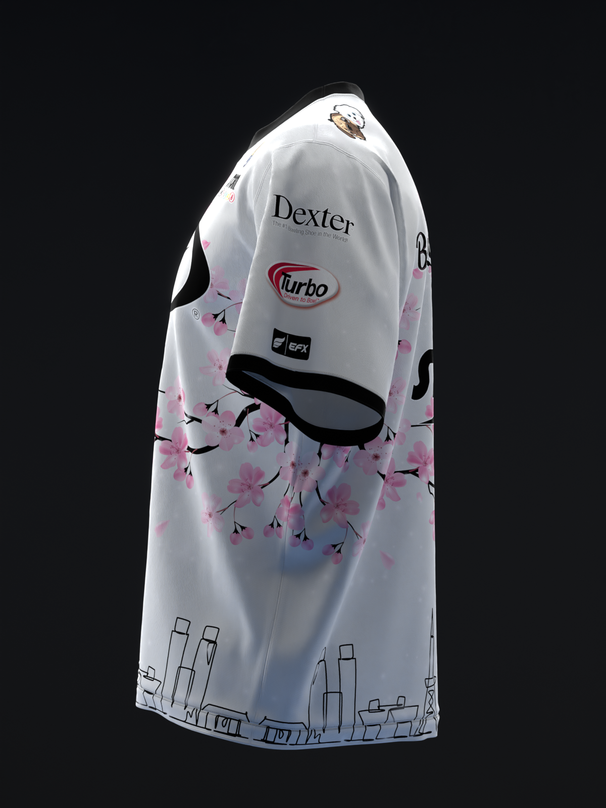 BRYANNA COTE 2025 - CHAPAN - SILVER PINK BOWLING JERSEY