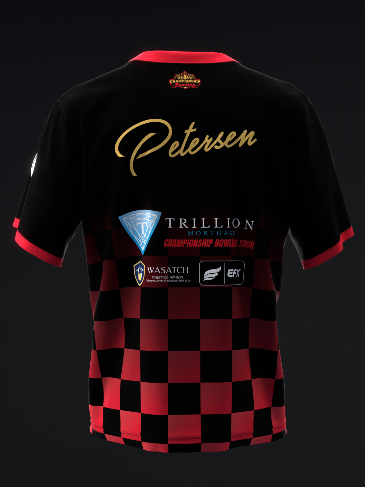 CHAMPIONSHIP BOWLING - CHECKERED - BLACK RED