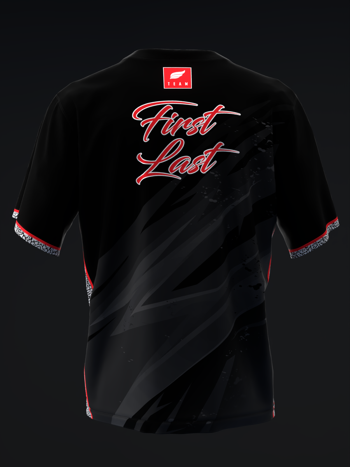 Bowling Trader - DT Lightning All Black Cement - Bowling Jersey