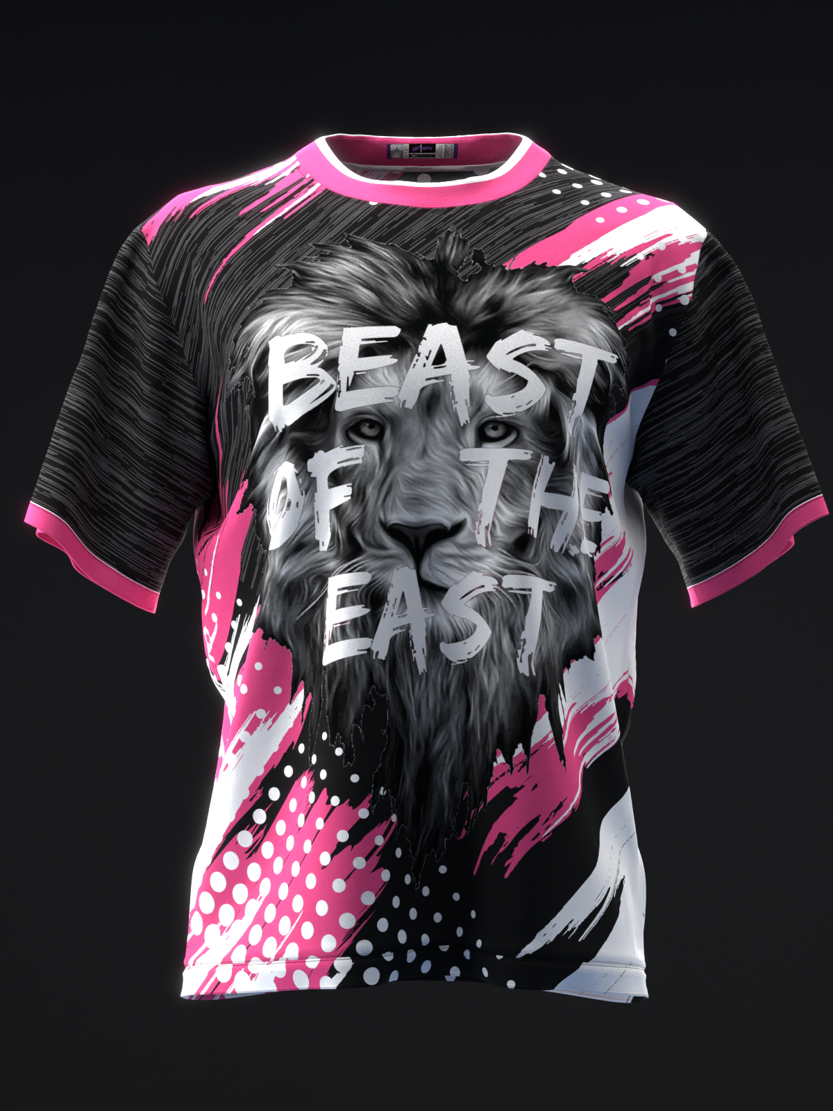 BEAST OF THE EAST - DOXURE - BLACK GRAY PINK - BOWLING JERSEY