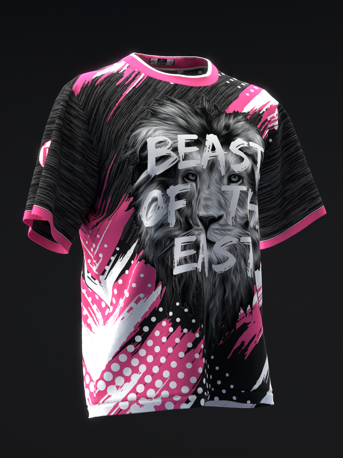 BEAST OF THE EAST - DOXURE - BLACK GRAY PINK - BOWLING JERSEY