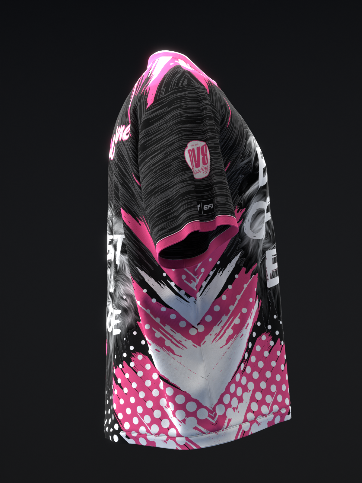 BEAST OF THE EAST - DOXURE - BLACK GRAY PINK - BOWLING JERSEY