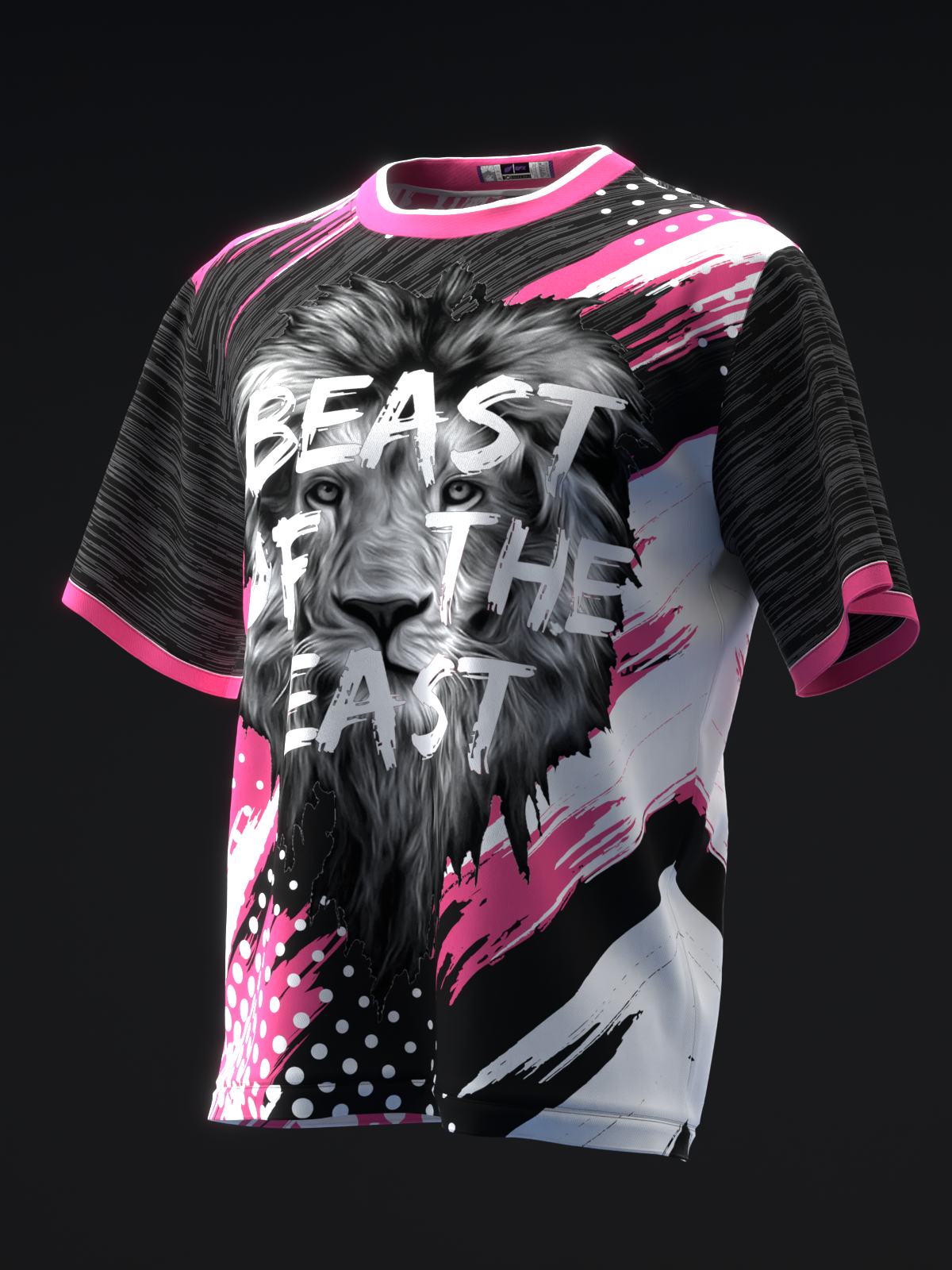 BEAST OF THE EAST - DOXURE - BLACK GRAY PINK - BOWLING JERSEY