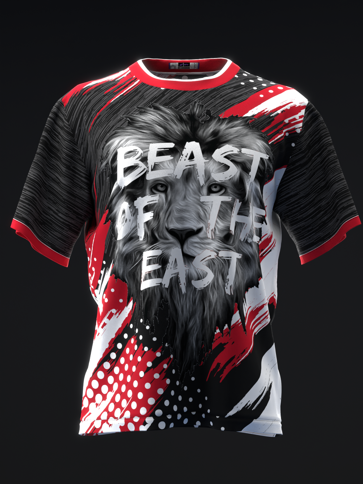 BEAST OF THE EAST - DOXURE - BLACK GRAY RED - BOWLING JERSEY