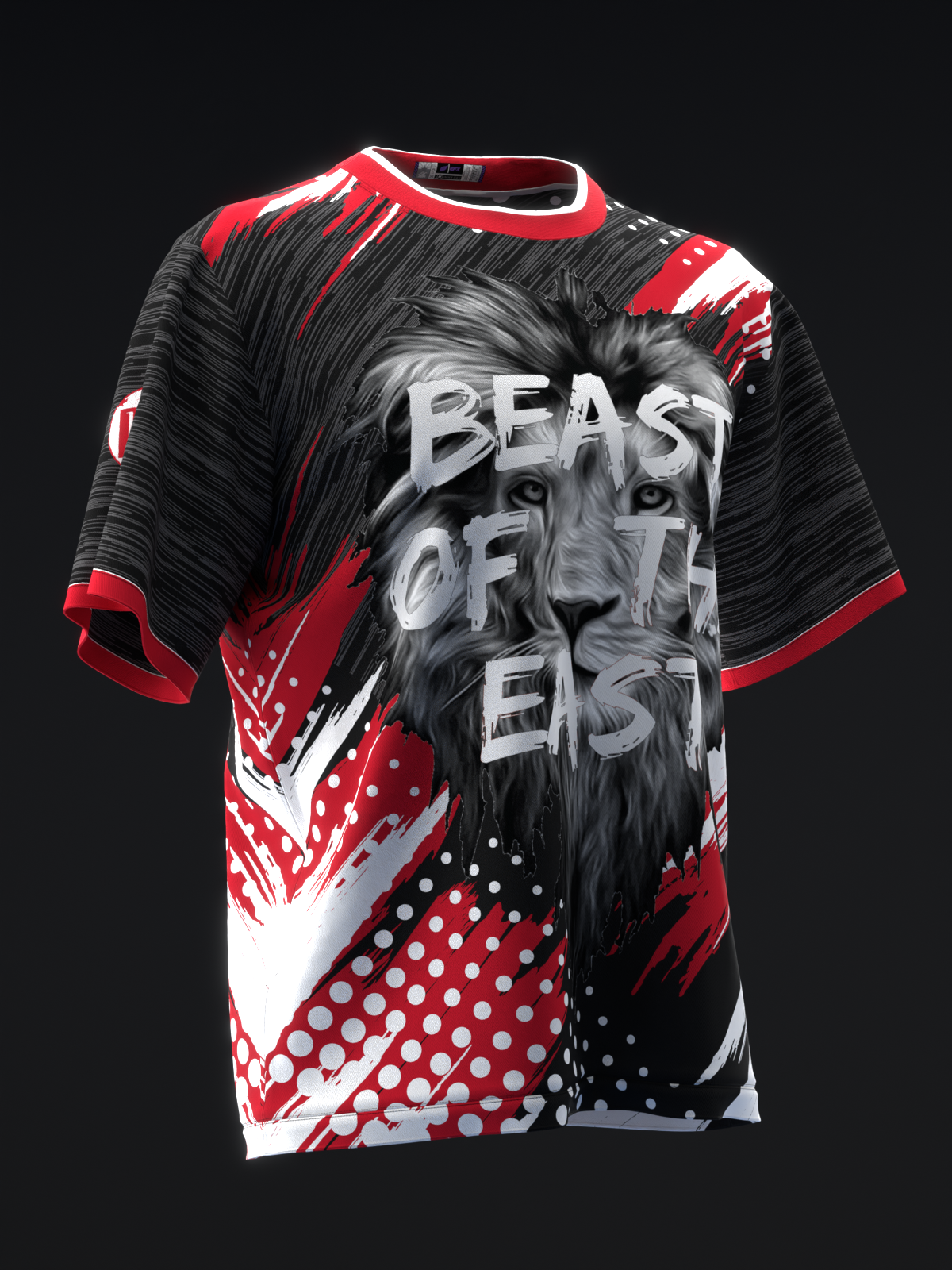 BEAST OF THE EAST - DOXURE - BLACK GRAY RED - BOWLING JERSEY