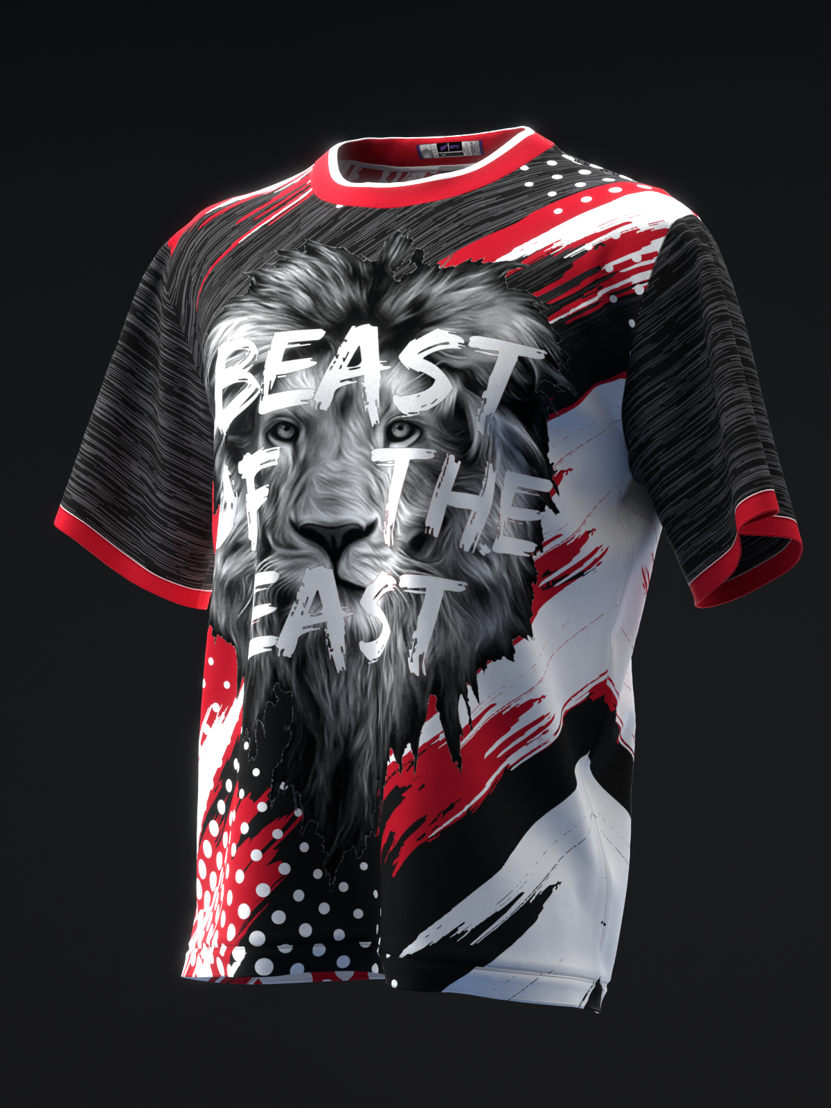 BEAST OF THE EAST - DOXURE - BLACK GRAY RED - BOWLING JERSEY