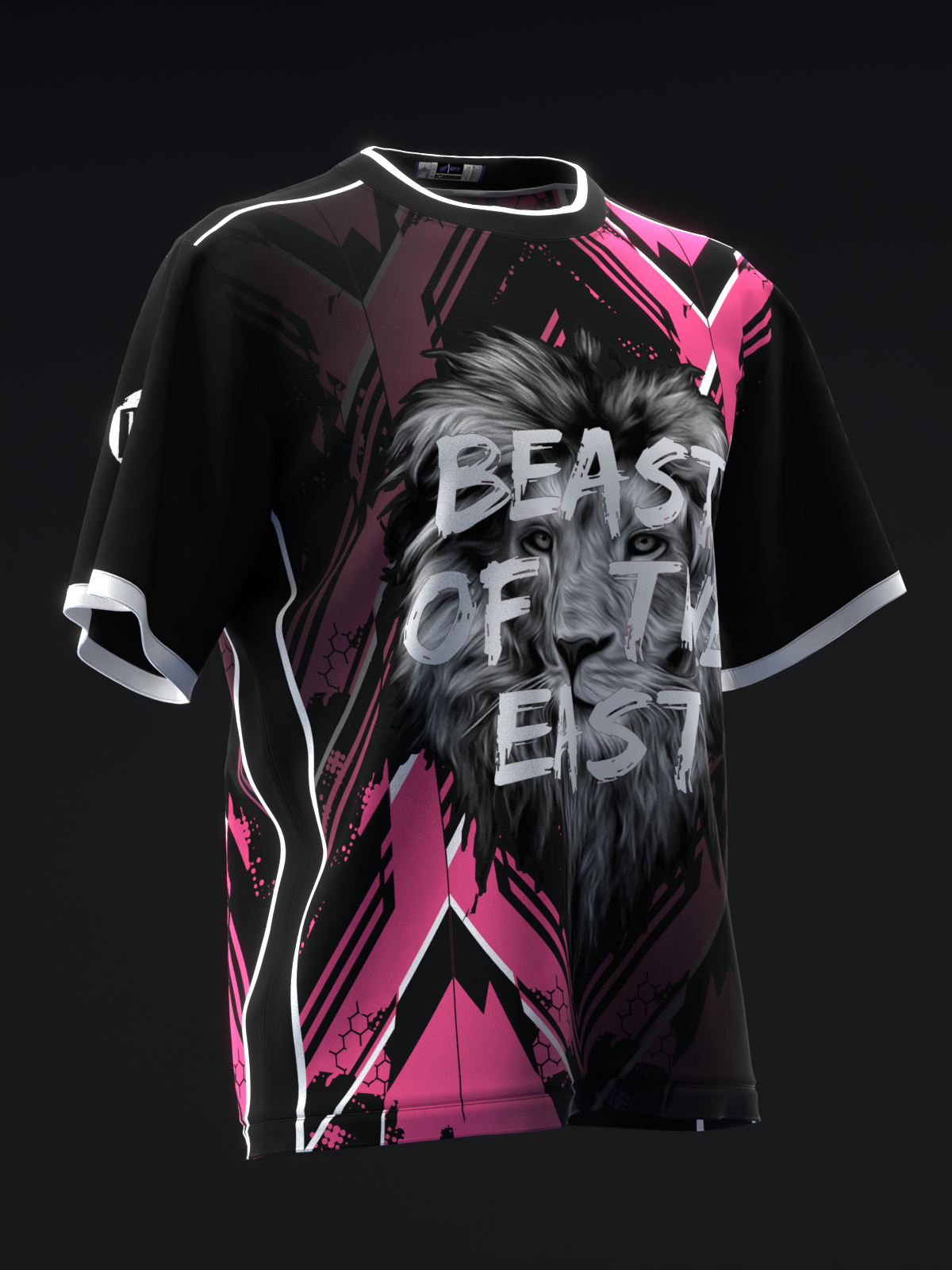 BEAST OF THE EAST - STAFF MOIRE - PINK BLACK - BOWLING JERSEY