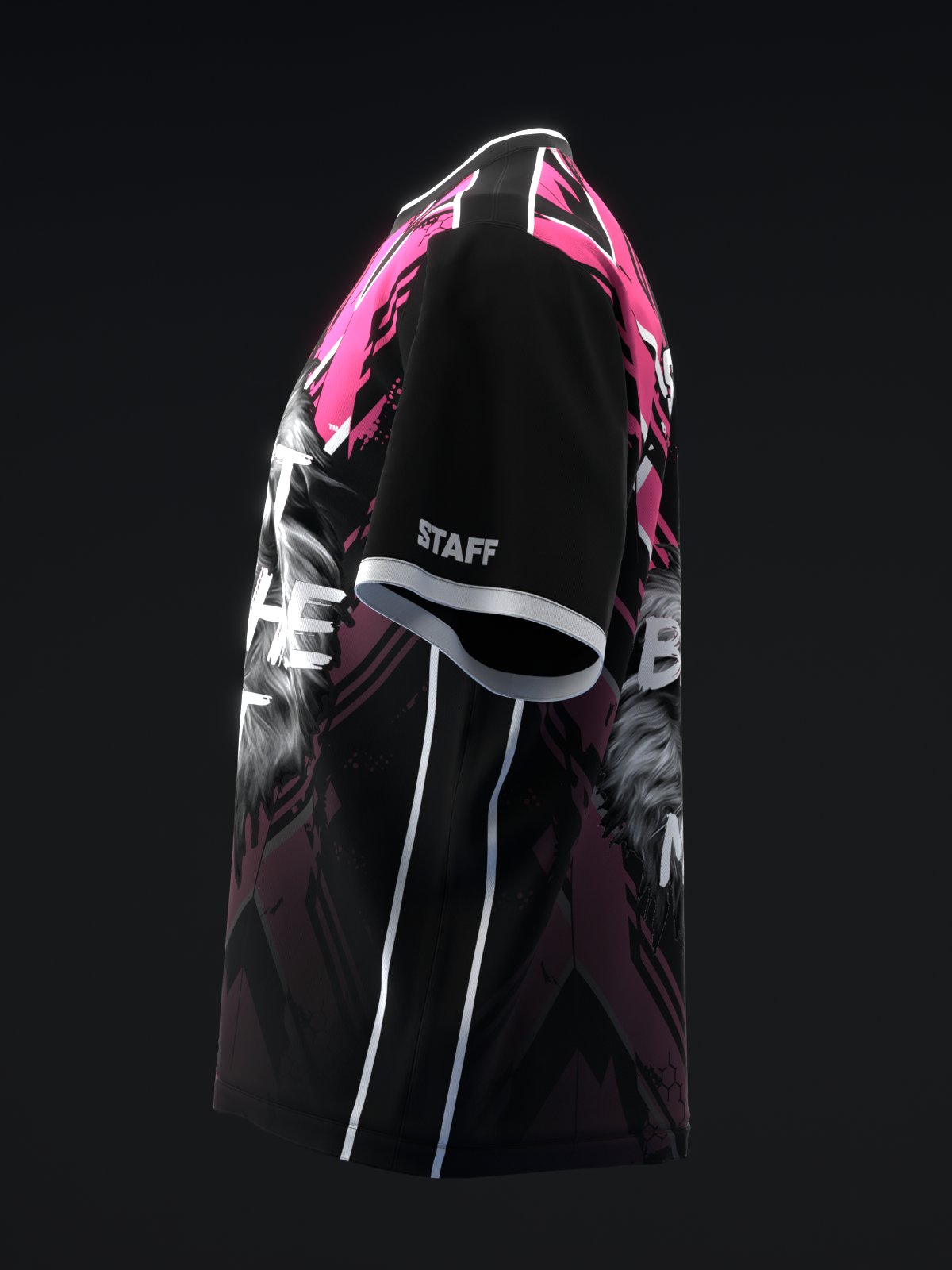 BEAST OF THE EAST - STAFF MOIRE - PINK BLACK - BOWLING JERSEY