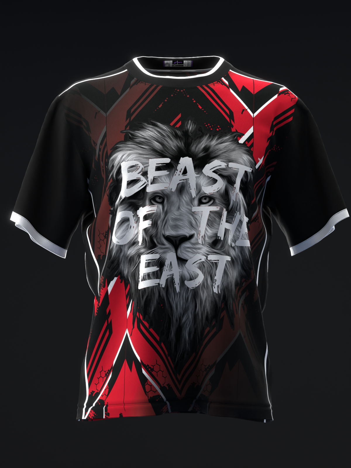 BEAST OF THE EAST - STAFF MOIRE - RED BLACK - BOWLING JERSEY