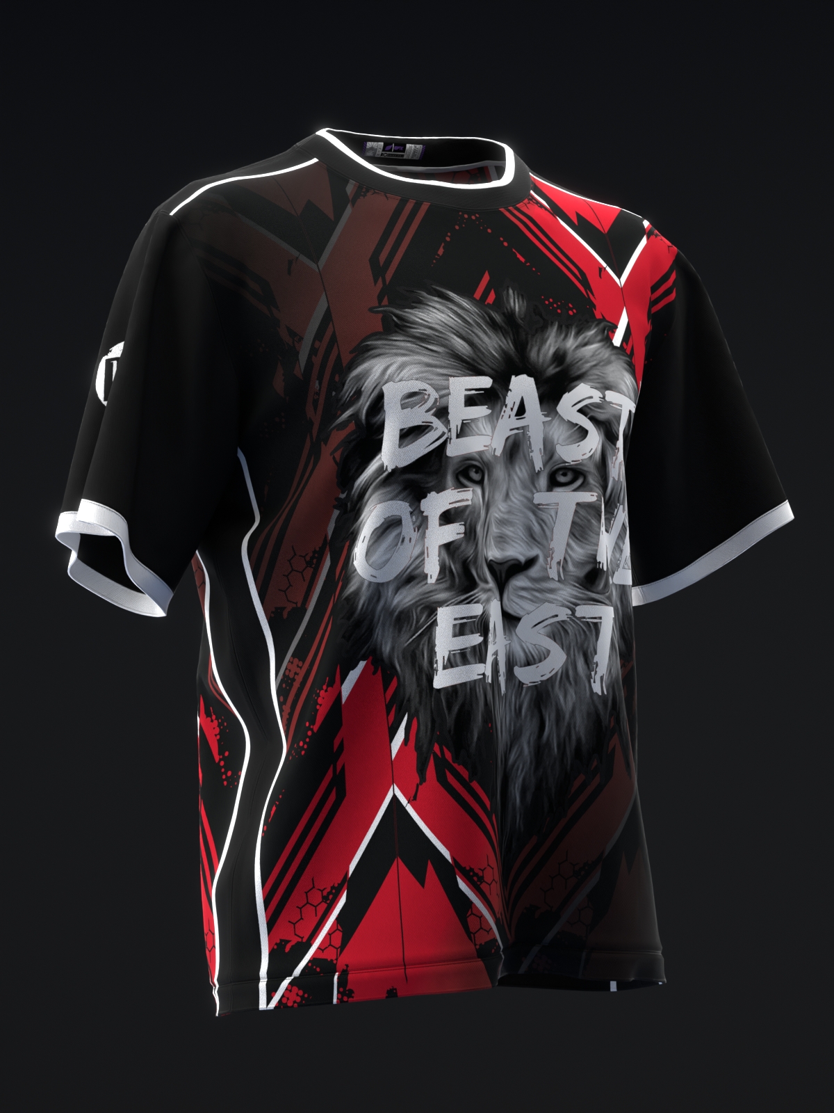 BEAST OF THE EAST - STAFF MOIRE - RED BLACK - BOWLING JERSEY