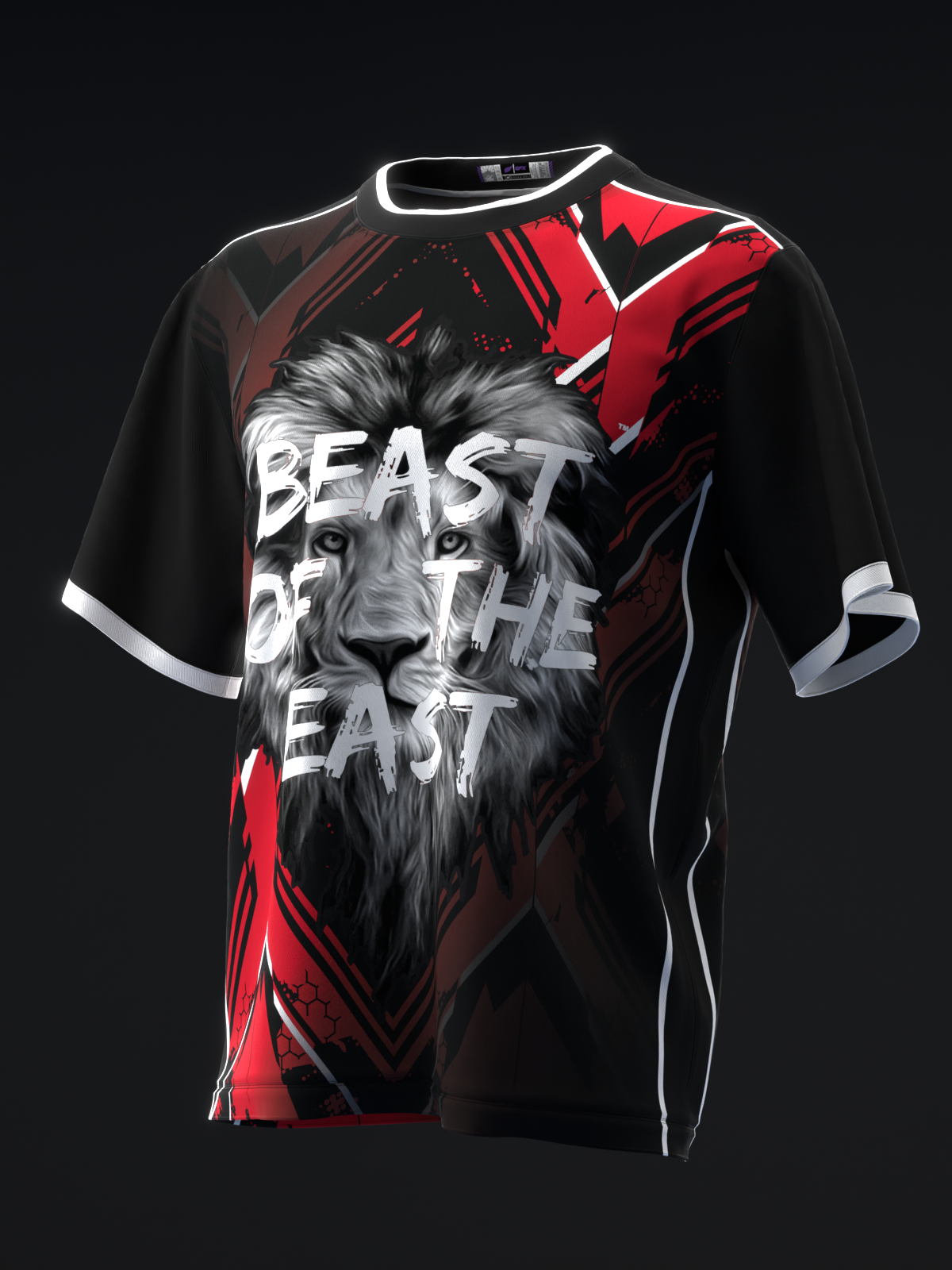 BEAST OF THE EAST - STAFF MOIRE - RED BLACK - BOWLING JERSEY