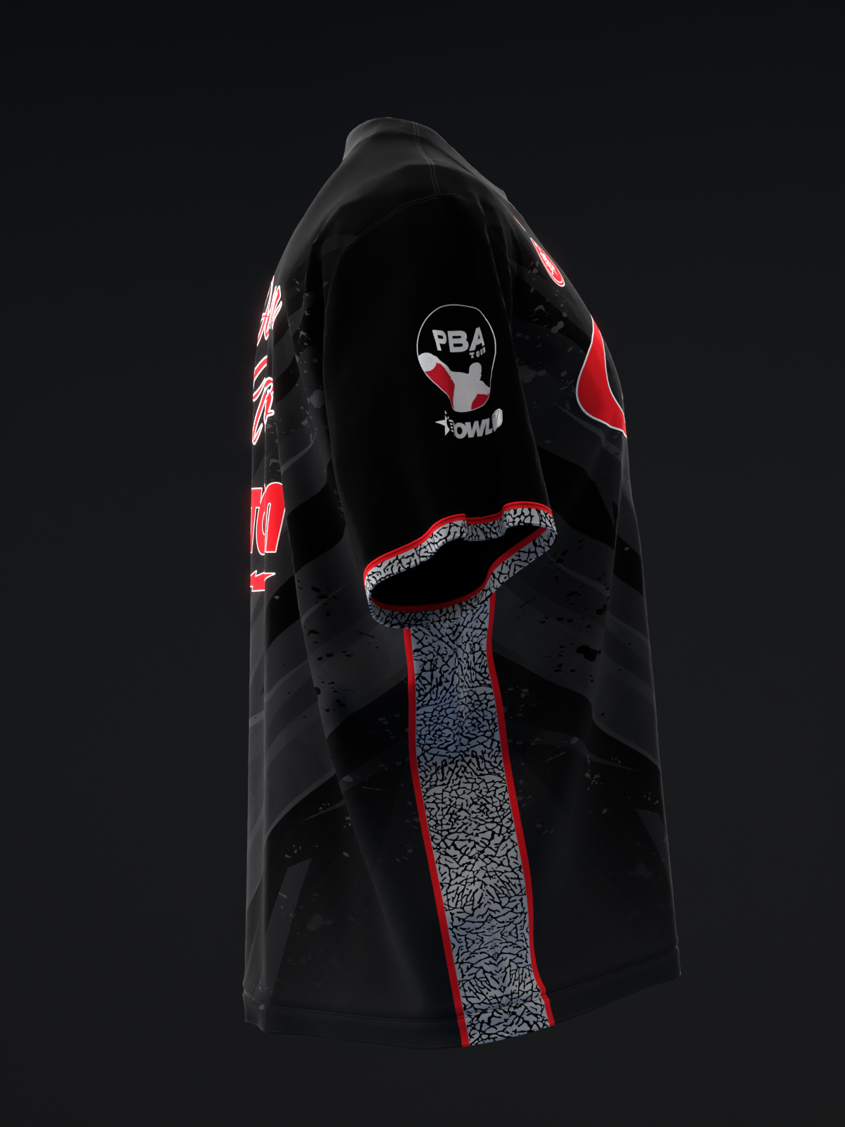 DARREN TANG 2025 - LIGHTNING ALL BLACK CEMENT - BOWLING JERSEY