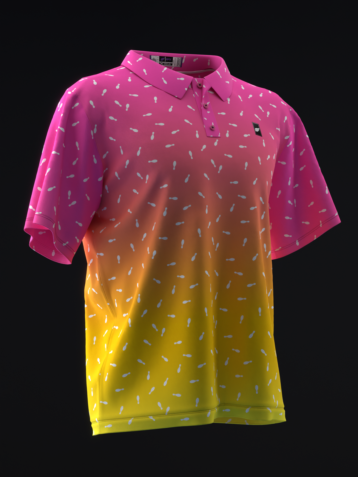 FAIRWAYS - BOWLING BURST - NEON PINK GOLD - BOWLING POLO