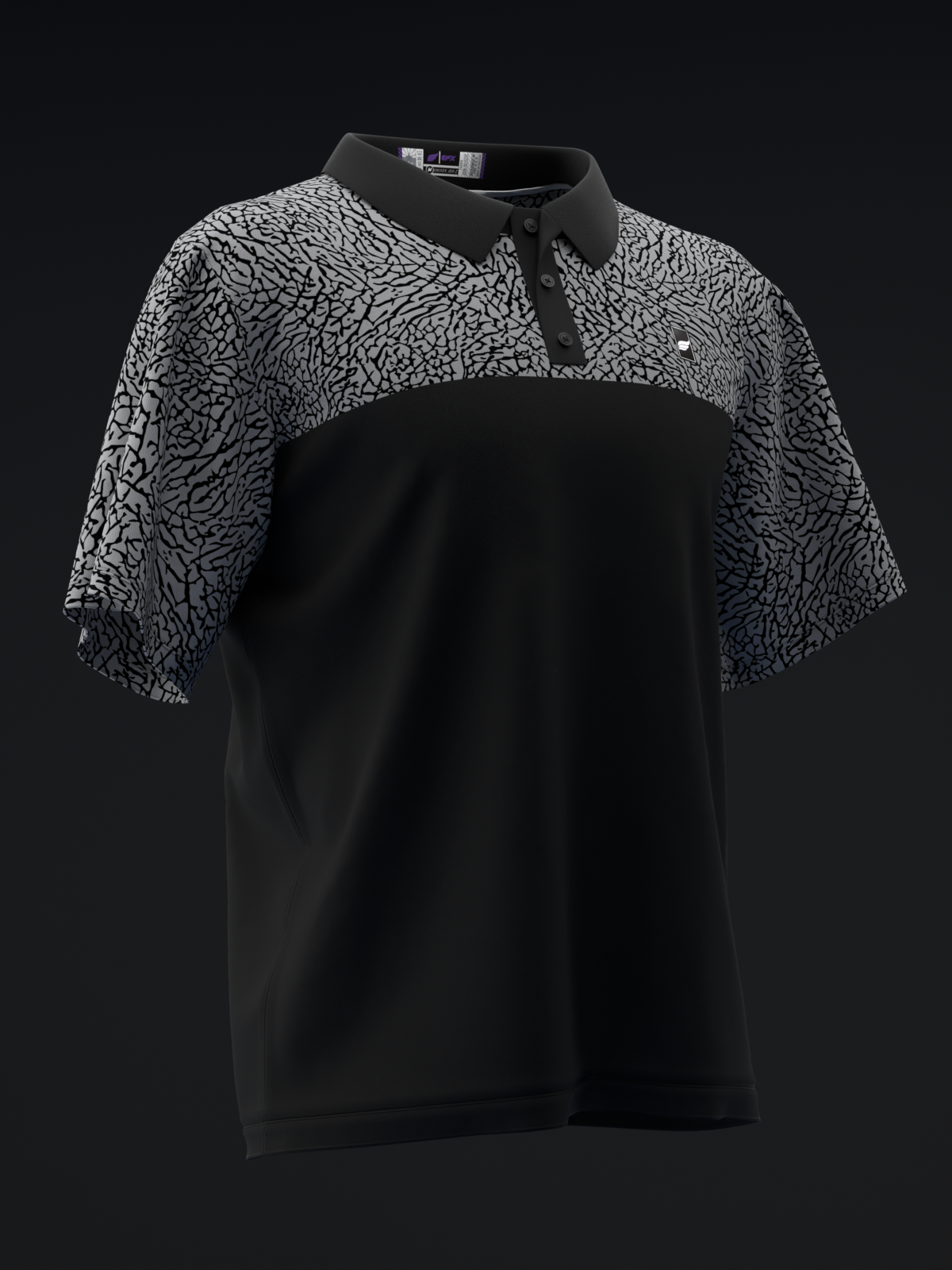 FAIRWAYS - ELEPHANT - BLACK - BOWLING POLO