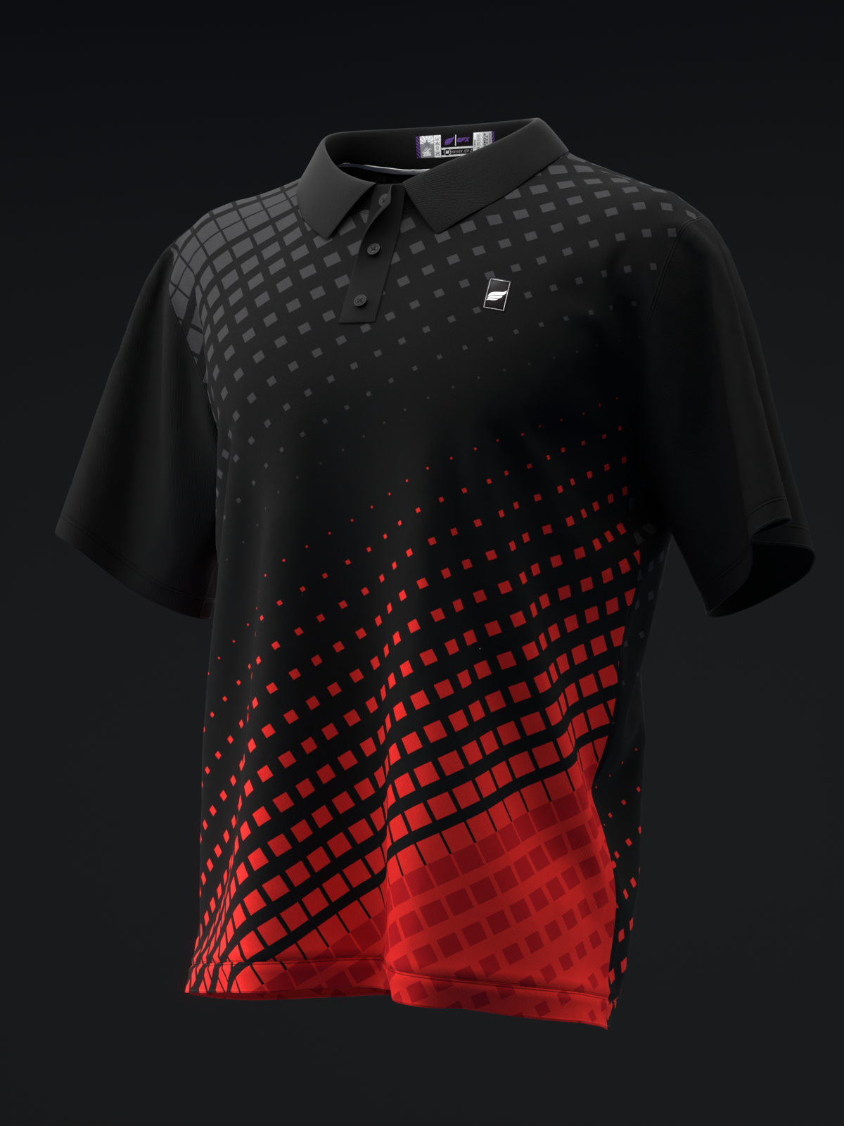 FAIRWAYS - HALFTONED - RED - BOWLING POLO