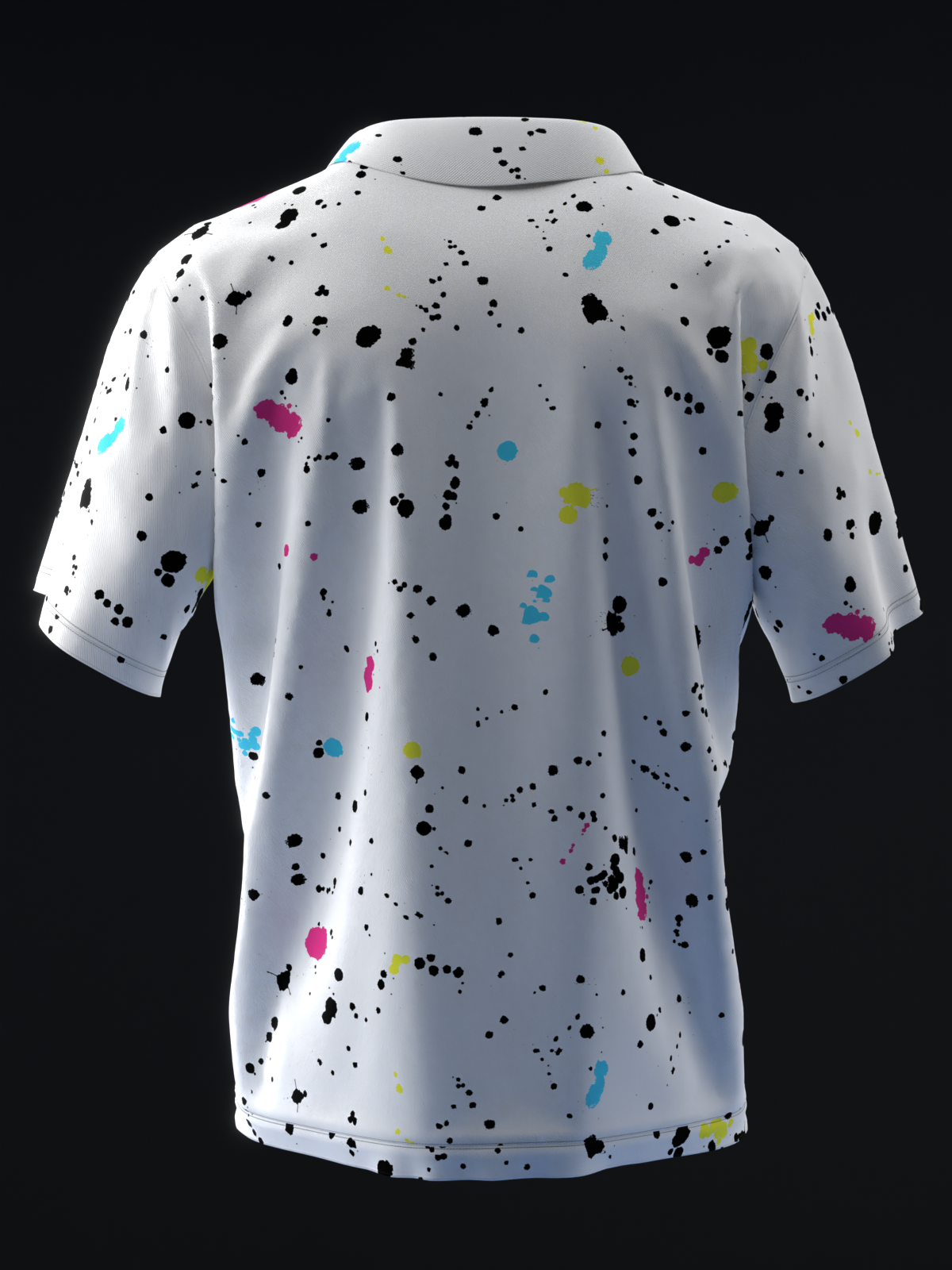 FAIRWAYS - SPLATTER - NEON CMYK - BOWLING POLO