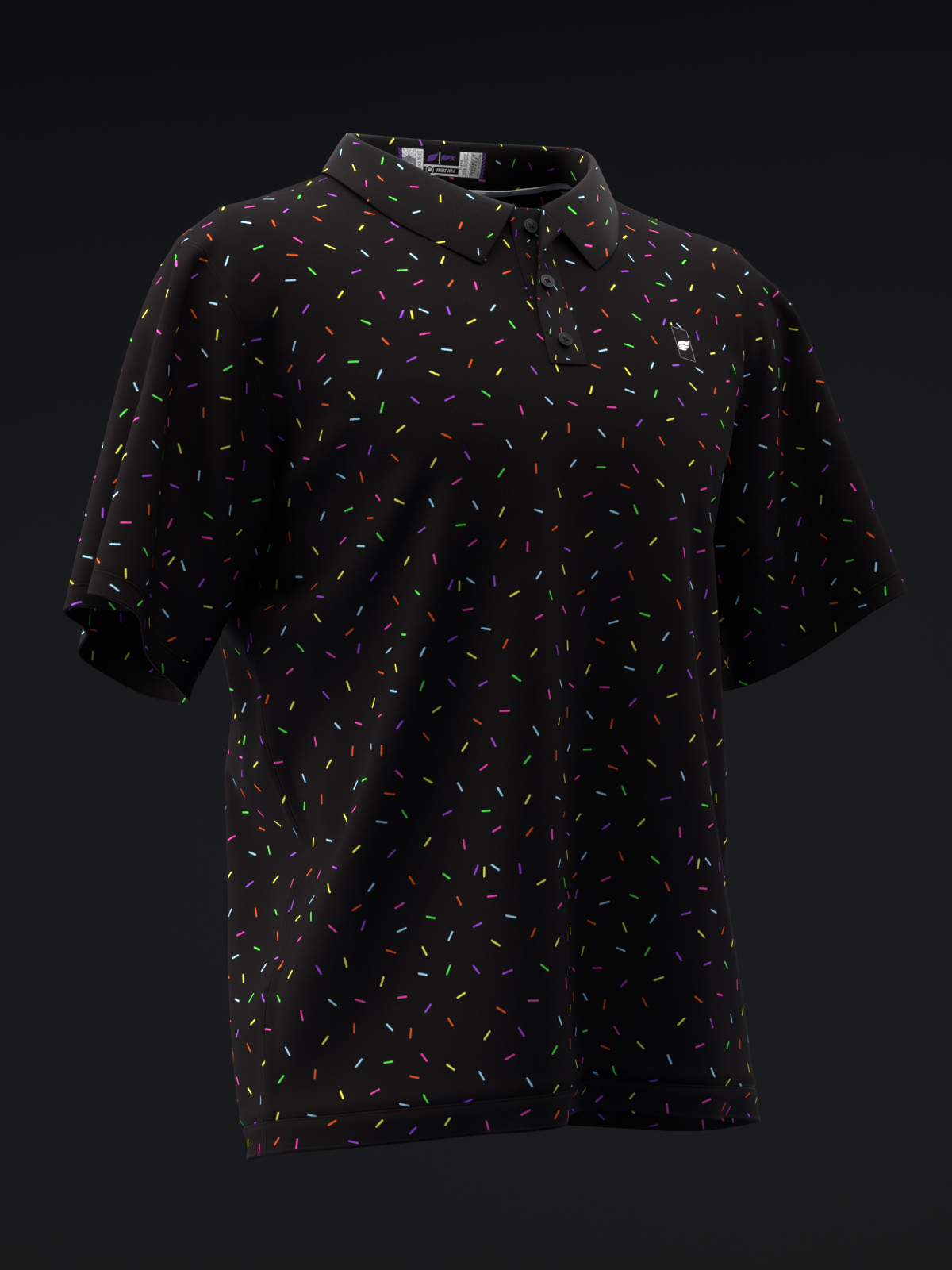 FAIRWAYS - SPRINKLES - NEON BLACK - BOWLING POLO