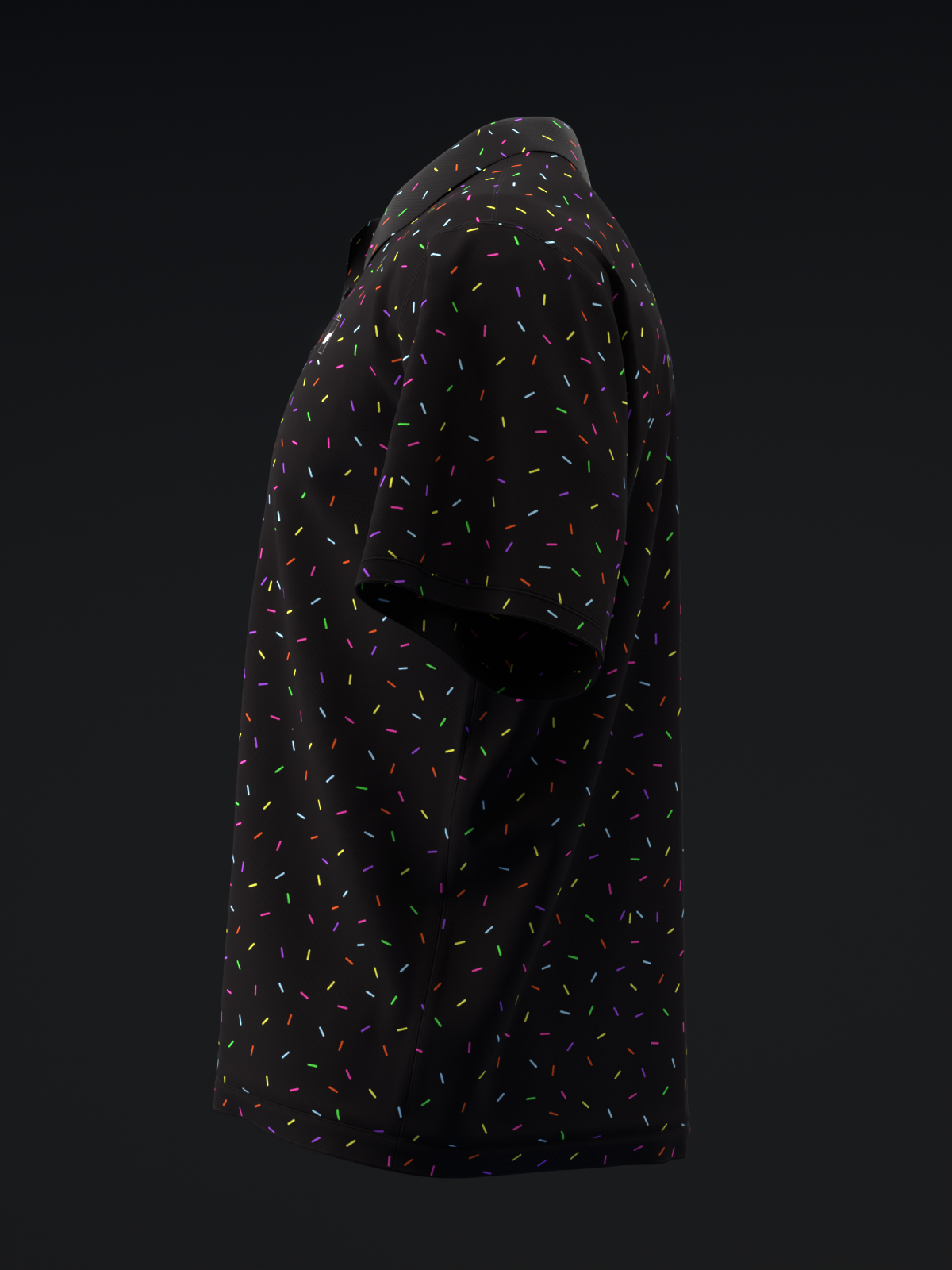 FAIRWAYS - SPRINKLES - NEON BLACK - BOWLING POLO