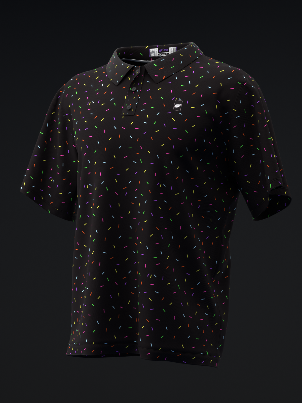 FAIRWAYS - SPRINKLES - NEON BLACK - BOWLING POLO