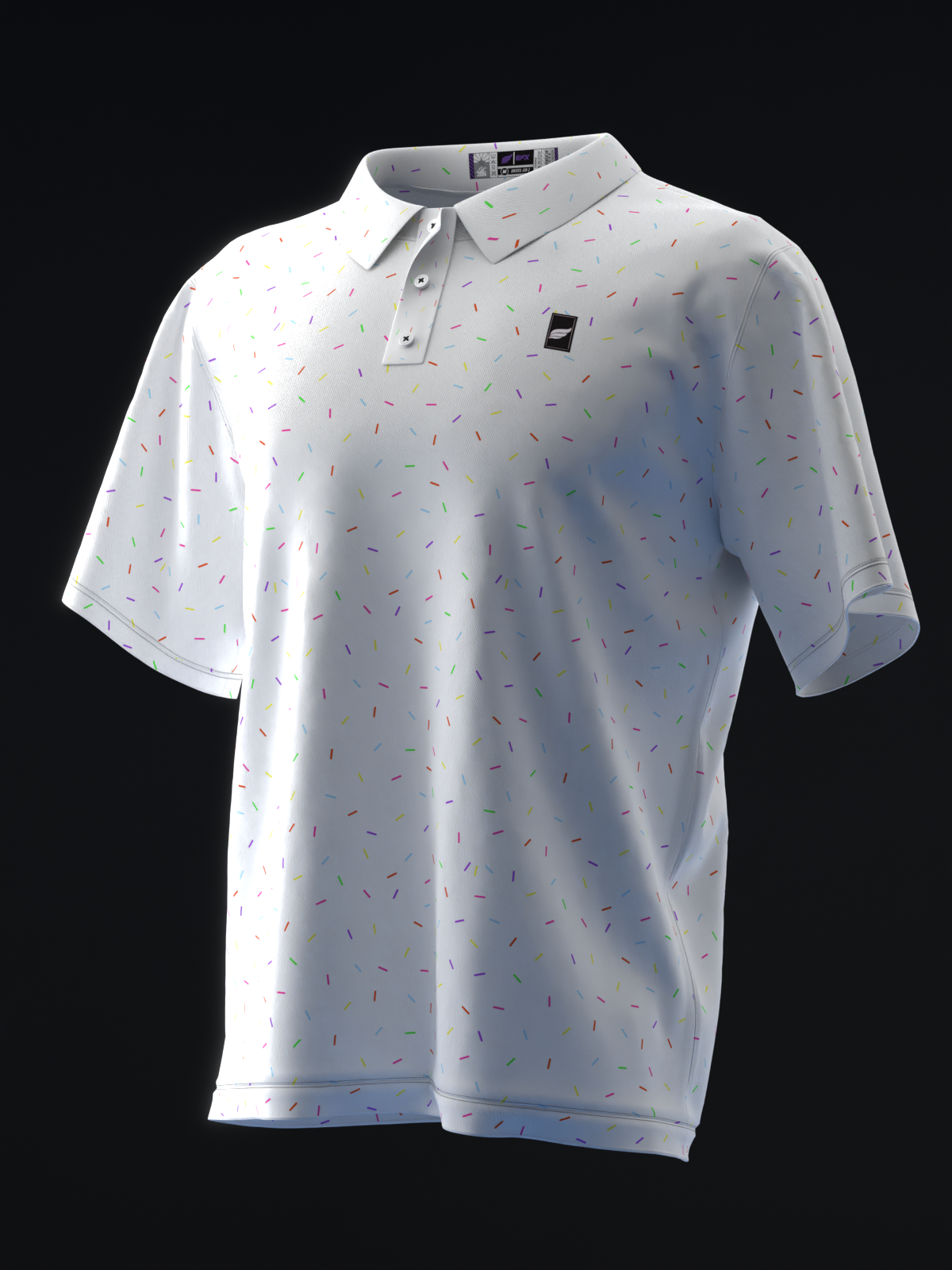 FAIRWAYS - SPRINKLES - NEON WHITE - BOWLING POLO