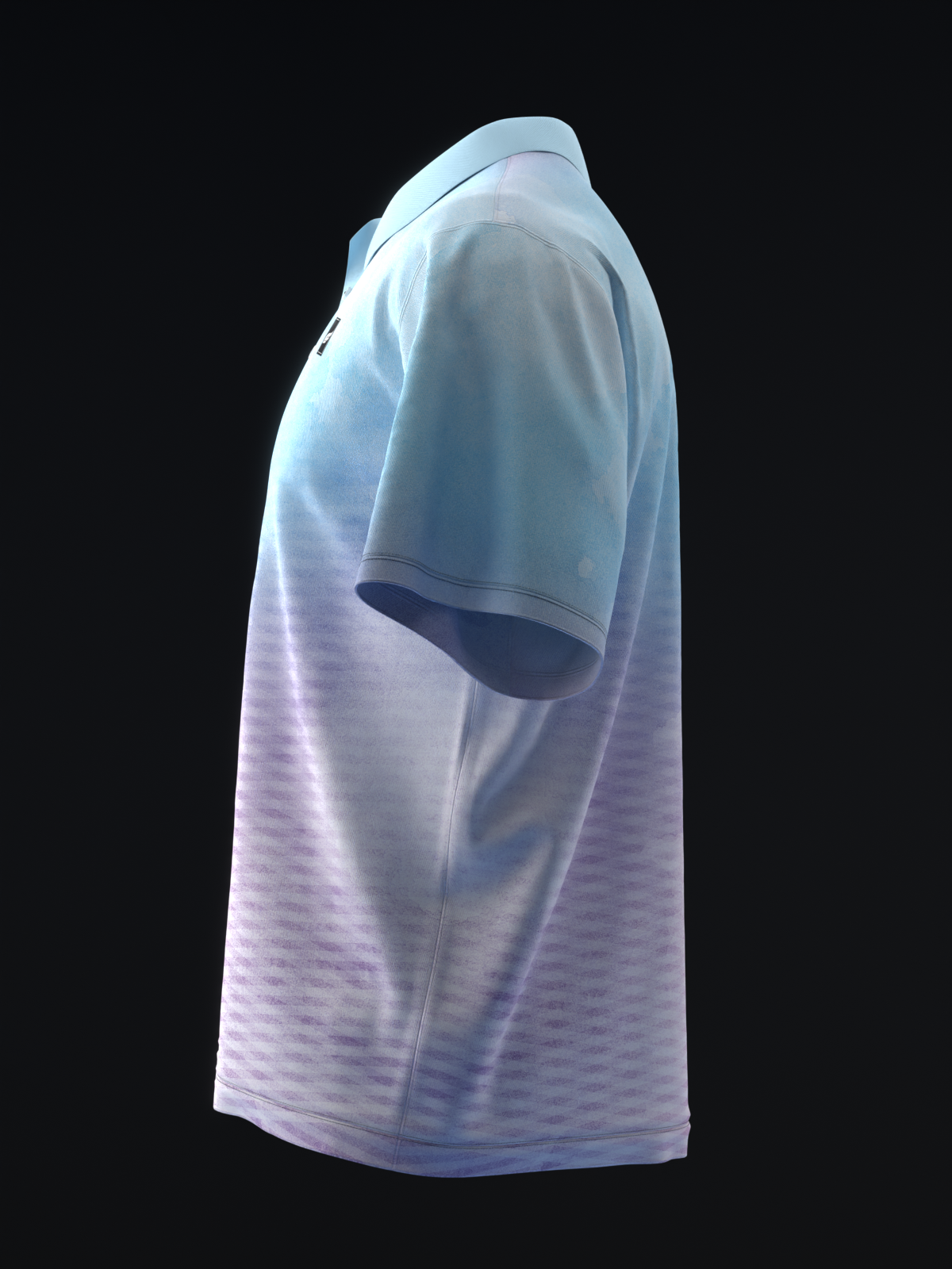 FAIRWAYS - WATERCOLOR - PINK BLUE - BOWLING POLO