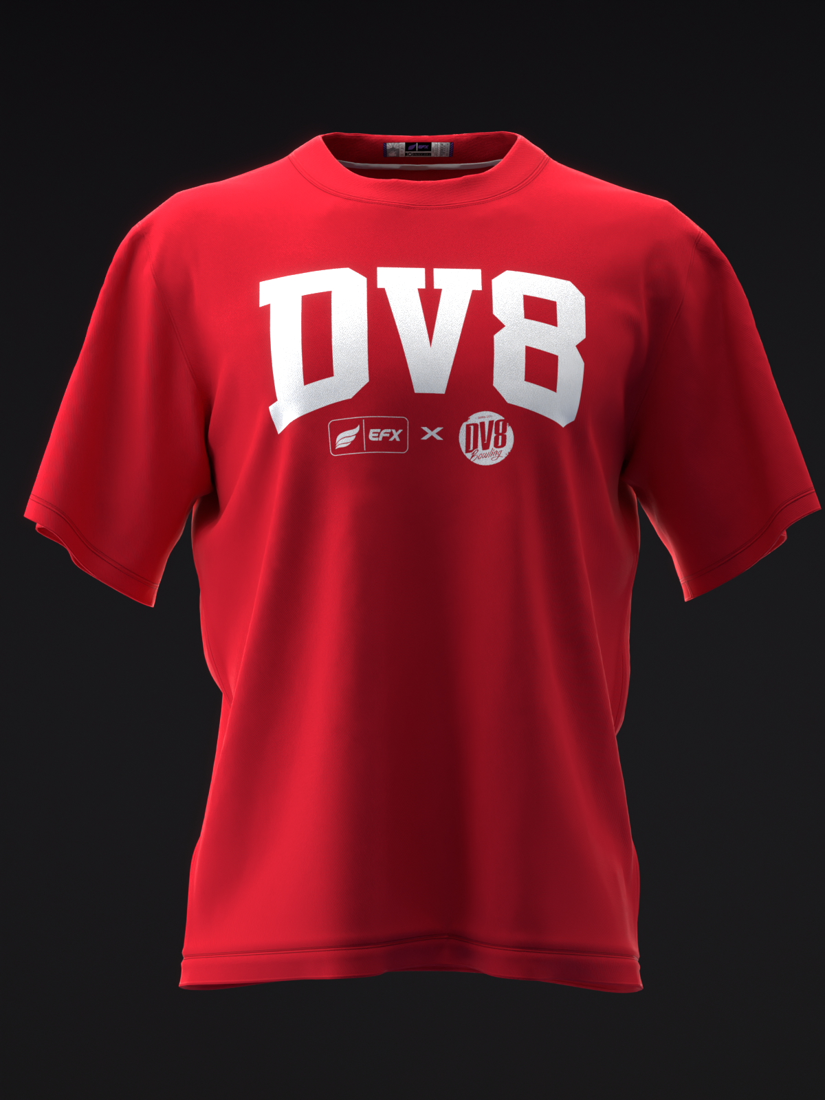 ATHLETIC - RED - BOWLING T-SHIRT